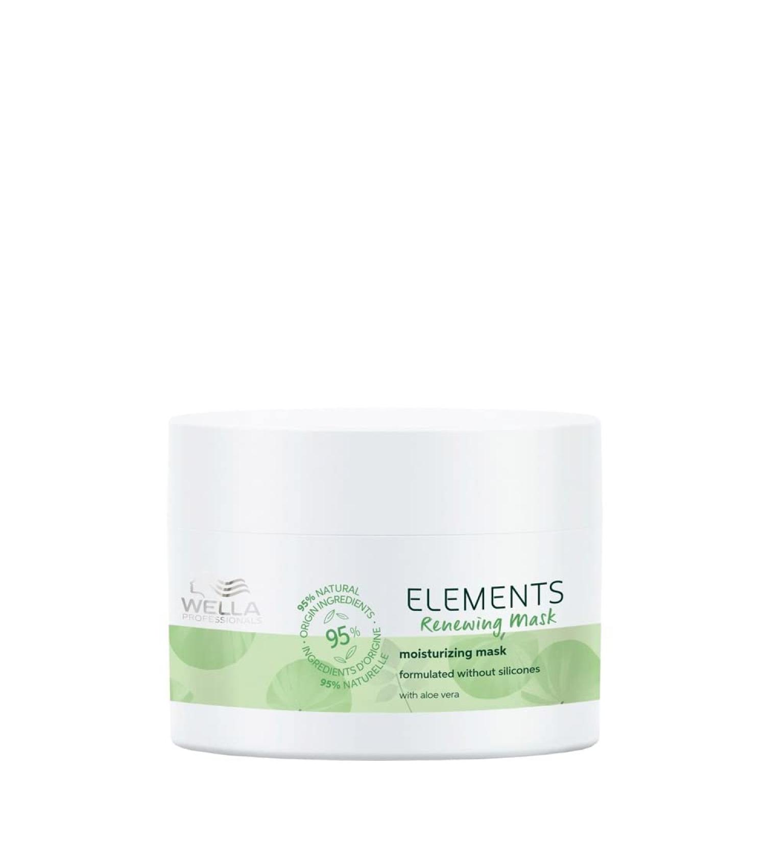 Wella Professionals Elements Silicone Free Renewing Moisturizing Hair Mask for All Hair Types  For Normal to Oily Scalp  5.07 Fl oz