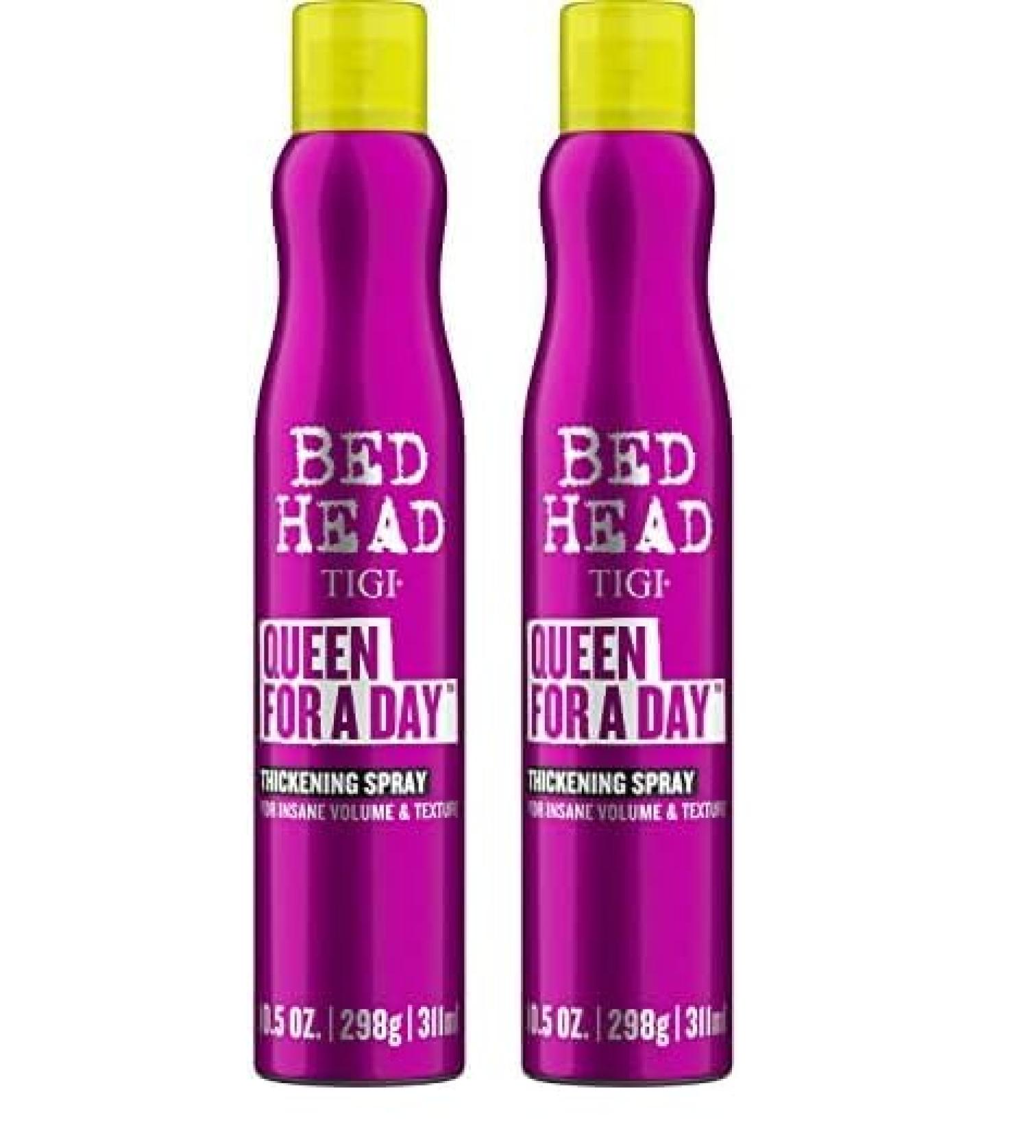 TIGI Bed Head Queen For A Day Thickening Spray for Fine Hair 10.5 oz (Pack of 2) Berry 10.5 Ounce (Pack of 2) - Buy Online on GoSupps.com
