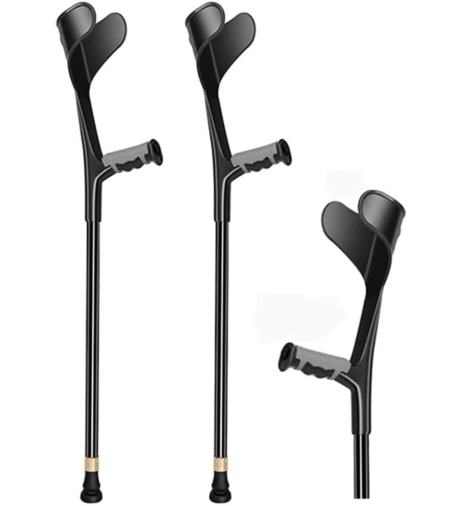 Forearm Crutches Adjustable Forearm Crutches/Black/Lighter Crutch Lightweight Cuff Crutch 12 Height Adjustable Stops - for Standard and Tall Adults Lightweight Arm Crutch Journey - Buy Online on GoSupps.com