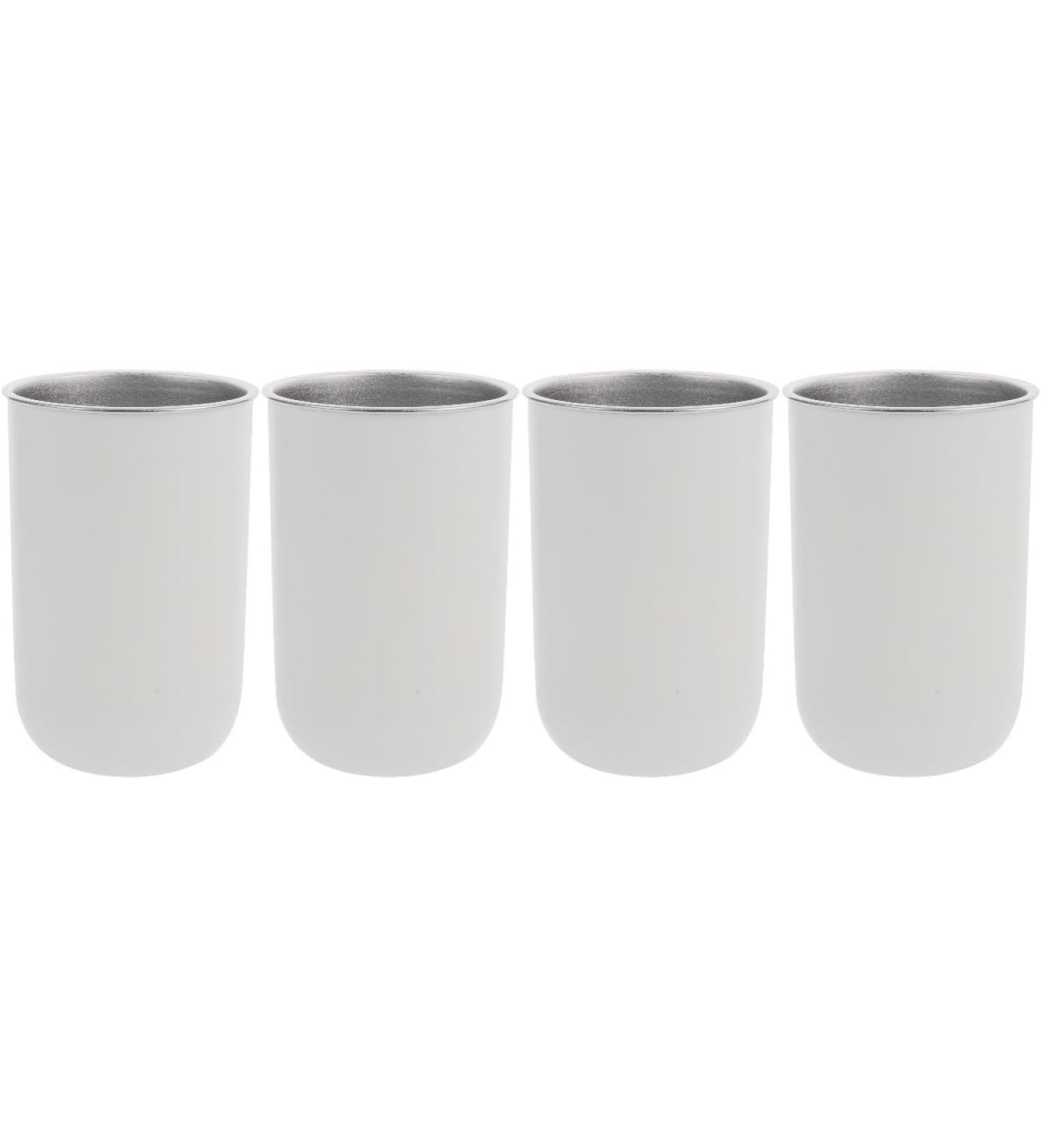 Alipis Stainless Steel Mouthwash Cups Set - 4 Travel Toothbrush & Kids Bathroom Cups for Drinking & Oral Care - Buy Online on GoSupps.com