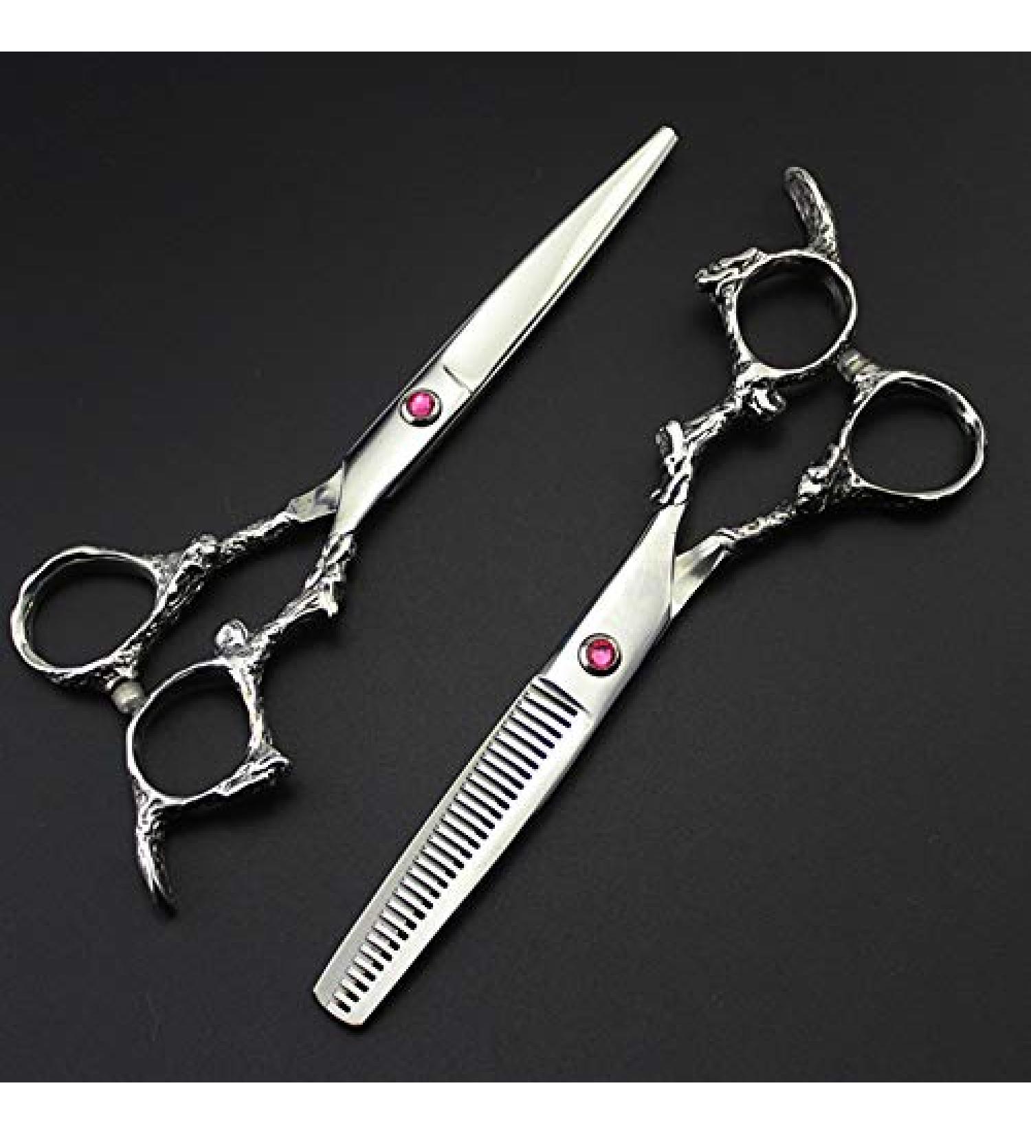 Hair Cutting Scissors 6 Inch Professional JP 440c Steel Silver Dragon Handle Hair Scissors Haircut Thinning Barber Hair Cutting Shears Hairdressing Scissors Set - Buy Online on GoSupps.com