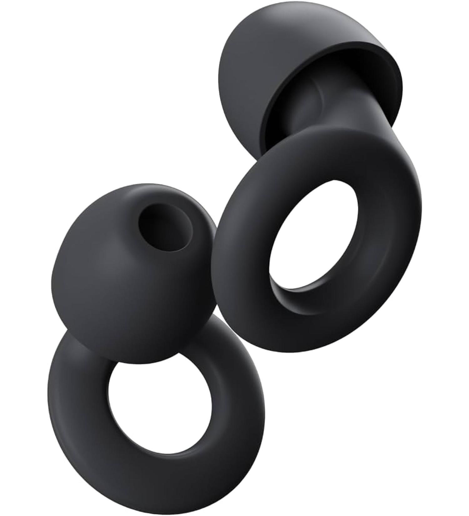 Noise Reduction Ear Plugs - Reusable Comfort-Fit Earplugs for Sleeping & Sound Block Black - Buy Online on GoSupps.com
