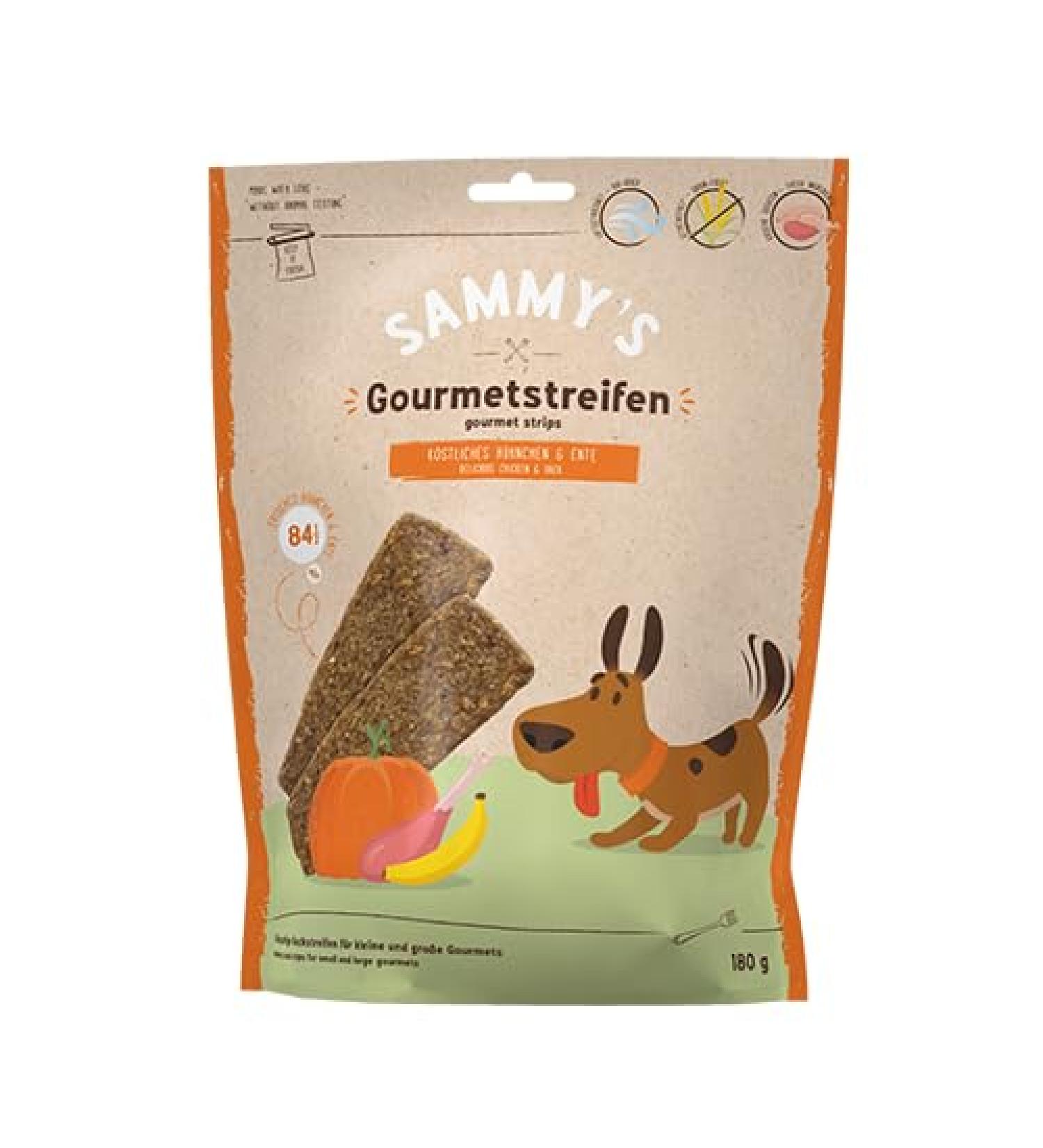 Sammy's Gourmet Strips for Dogs | Chicken & Duck Meaty Snack | 180g Pack | International Shipping - Buy Online on GoSupps.com