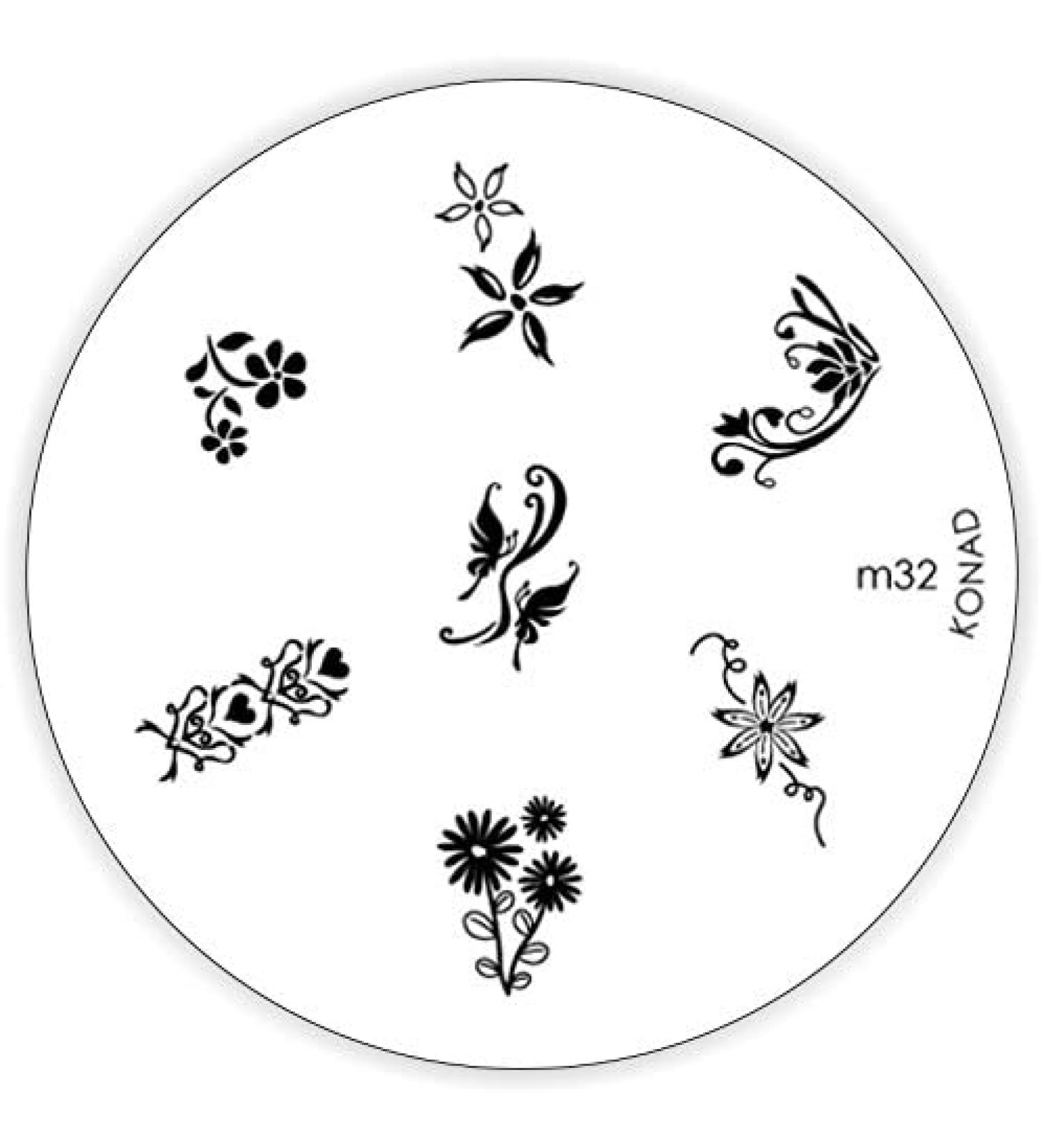 Konad stencil stamping stamping stencil M32