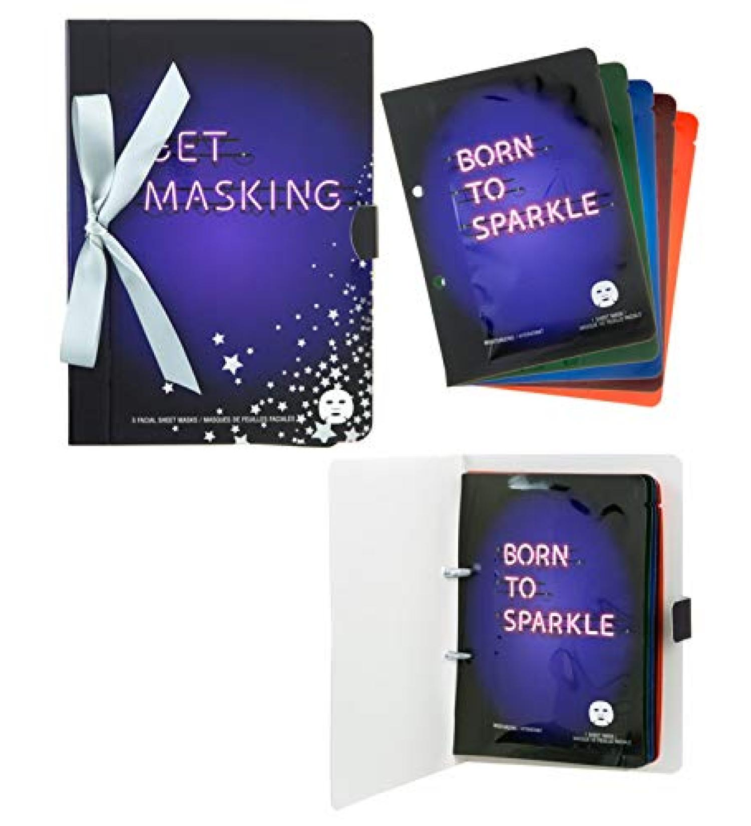 Jean Pierre Cosmetics Get Masking Book - 5 Piece Facial Sheet Masks for Soothing Brightening Hydrating Moisturizing & Firming - Perfect for All Skin Types - Buy Online on GoSupps.com
