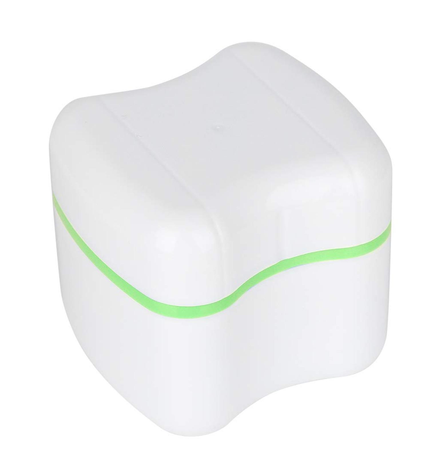 Verdant Touch Denture Container - Premium Storage Box for Artificial Teeth with Filter Screen | Green Dental Device Holder for International Shipping - Buy Online on GoSupps.com