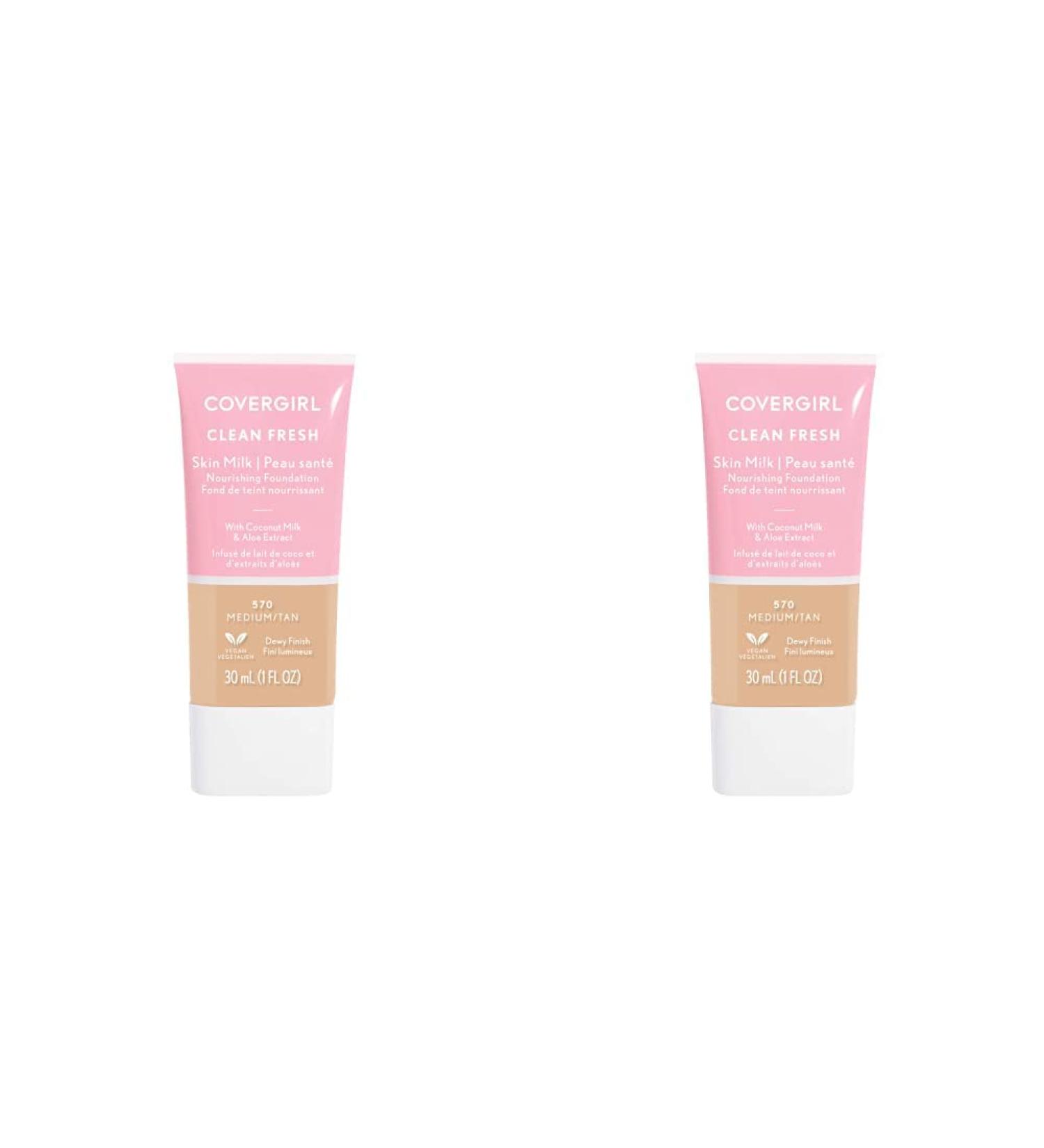 COVERGIRL Clean Fresh Skin Milk Foundation Medium/Tan 1 Count - Pack of 2 - Buy Online on GoSupps.com