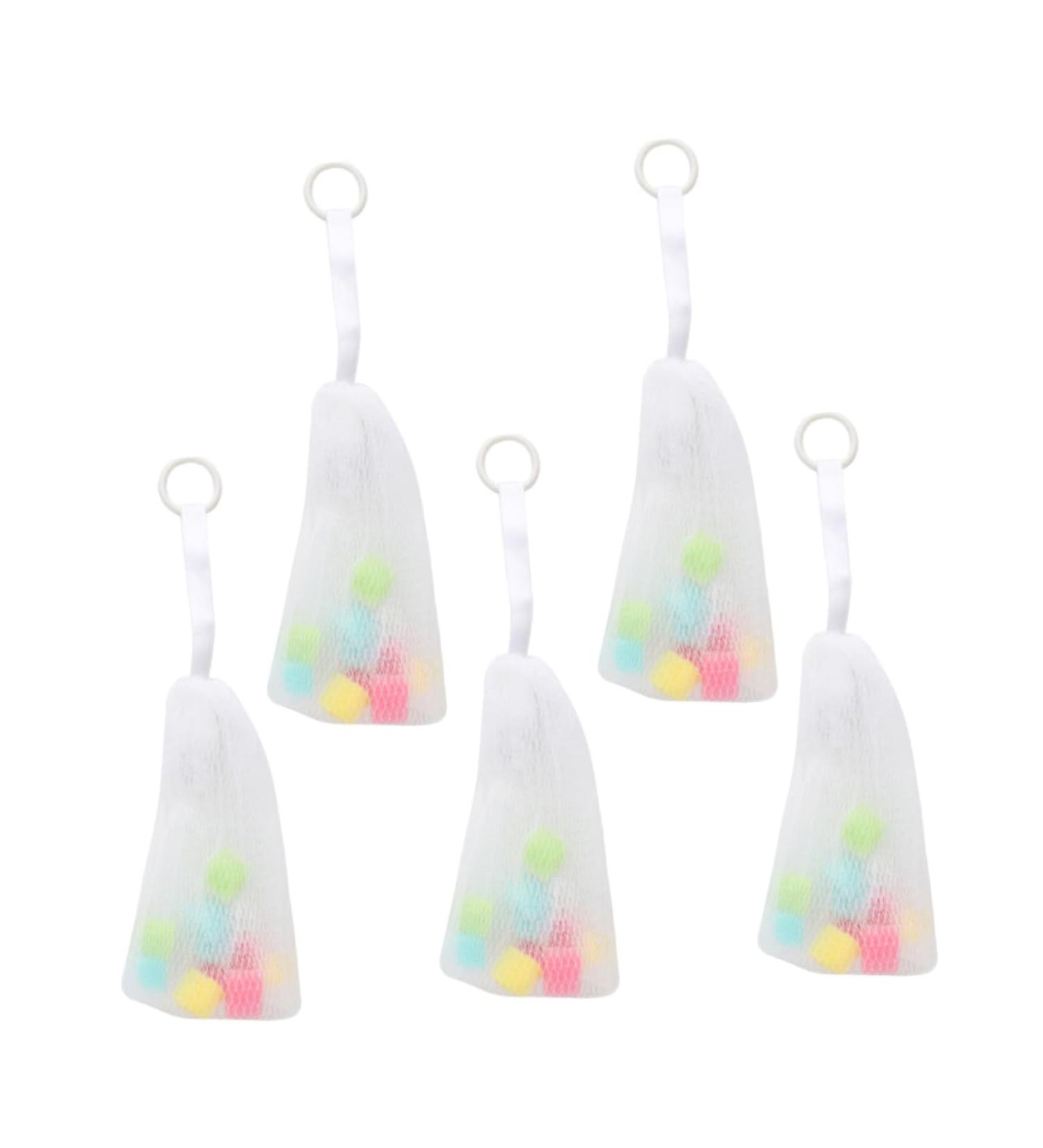 FRCOLOR 5pcs Mesh Soap Bags | Travel Soap Holder & Saver | Cellophane Pouch for Shower & Cleaning | 8x24cm - Buy Online on GoSupps.com