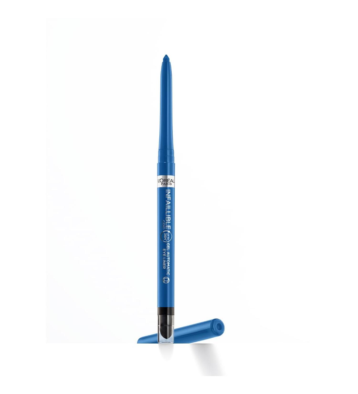 L'Or al Paris Infaillible 36H Grip Liner - Electric Blue Gelstay Waterproof Eyeliner | Long-Lasting Color & Smooth Application - 1 Pack - Buy Online on GoSupps.com
