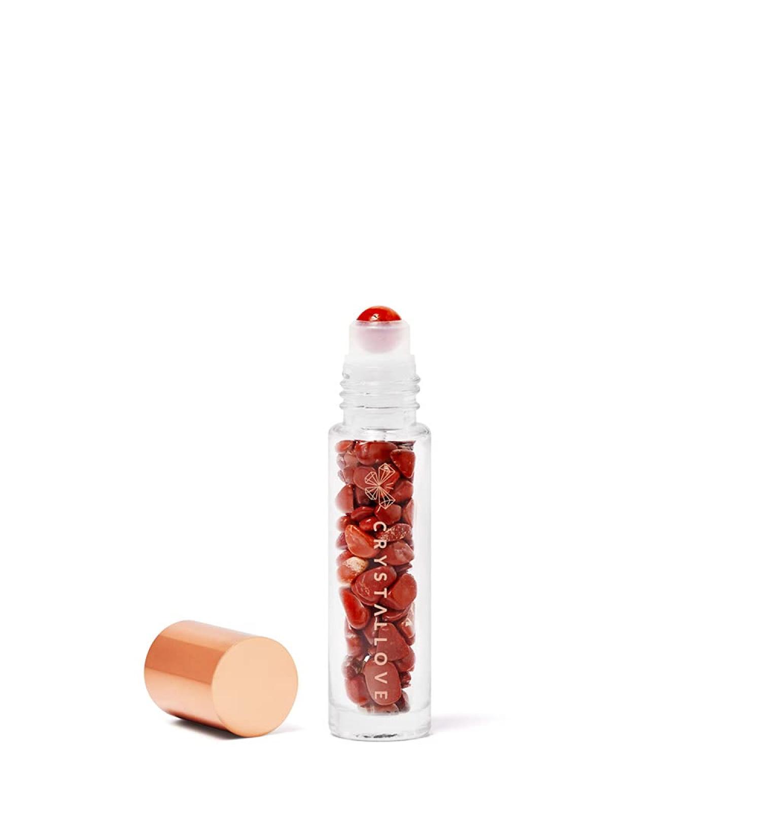 CRYSTALLOVE Bouteille d'huile 10 ml - Jaspis Red - Cristaux d'huile Rollon pour huiles parfums cosm tiques massages - Bouteilles d'huile essentielle en verre - Rouleau en verre rechargeable - Buy Online on GoSupps.com