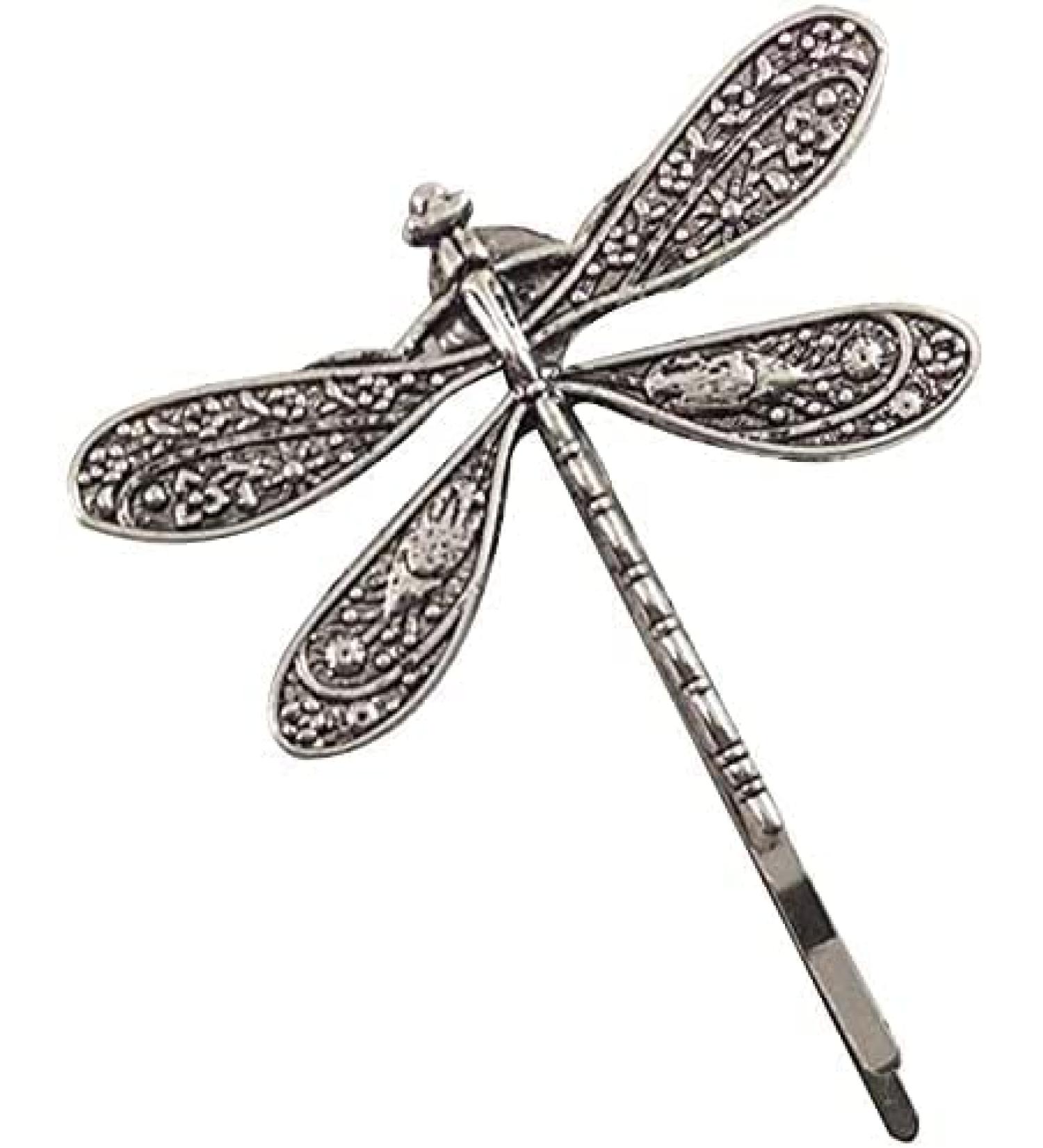 Vintage Silver Dragonfly Hair Clips & Bobby Pins - Elegant Hair Accessories for Women & Girls - Buy Online on GoSupps.com