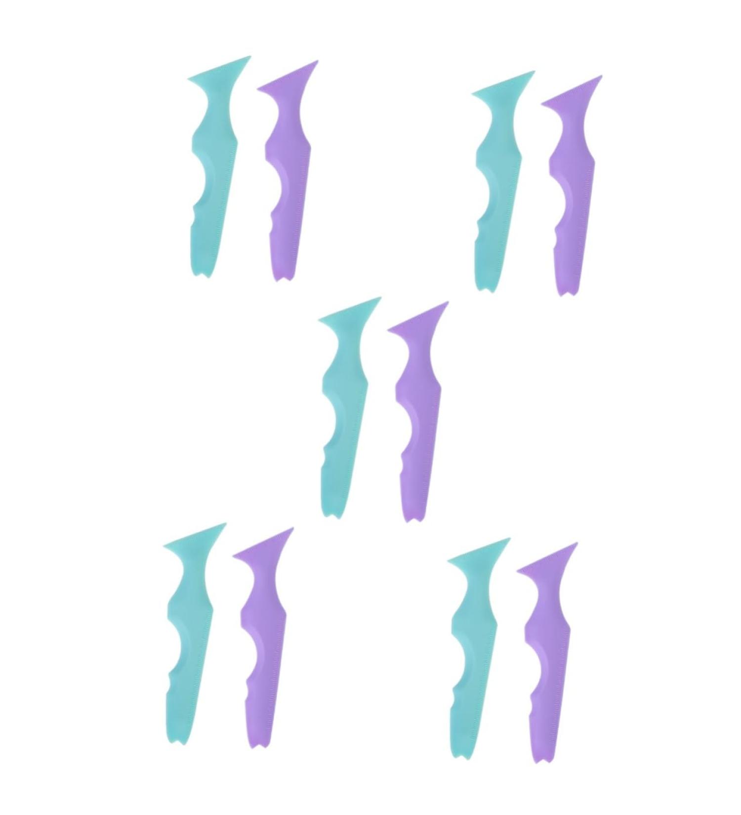 FOMIYES 10 Pcs Silicone Beauty Ruler Eyeliner Pencil Makeup Mascara Eyebrow Guide Template Eyelash Ice Tray - Buy Online on GoSupps.com