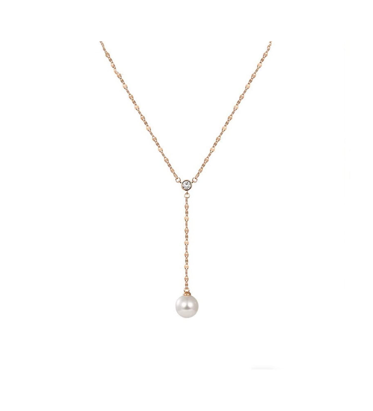 Necklace Silver Shell Necklace Simple Fashion Versatile Clavicle Chain Advanced Design Tassel Necklace Ladies Necklace - Buy Online on GoSupps.com
