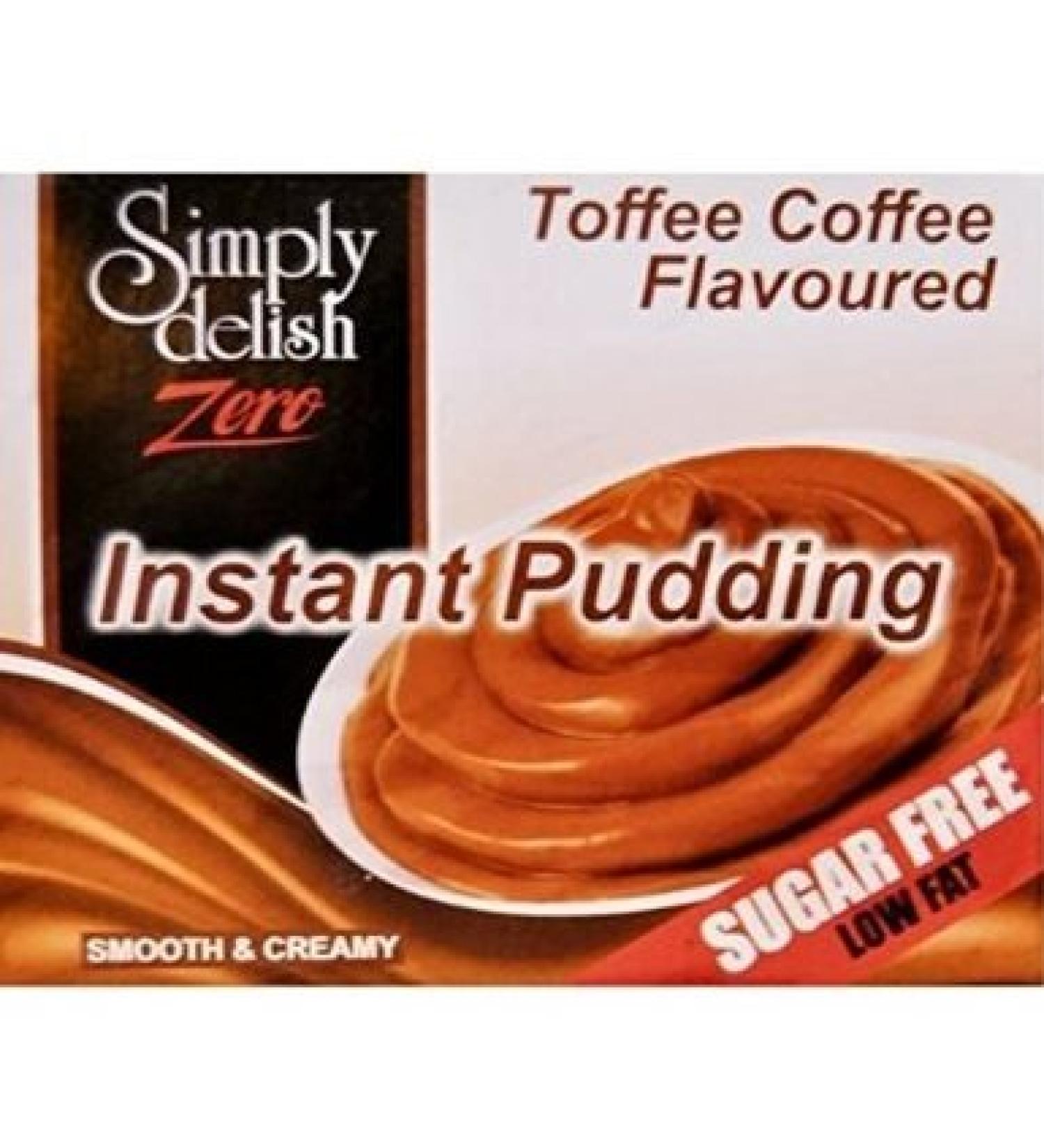 Simply Delish Sugar Free Instant Pudding - Gluten Free Vegan Sweet Caramel Coffee Flavour - 6 Pack Low Fat Pudding - Buy Online on GoSupps.com