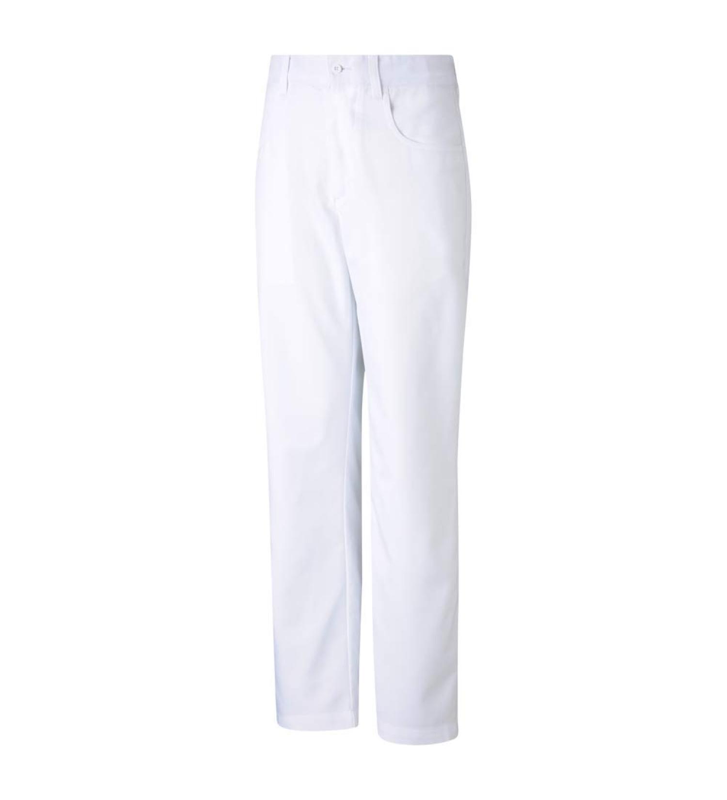 PUMA GOLF Boys 5 Pocket Pant Bright White Large