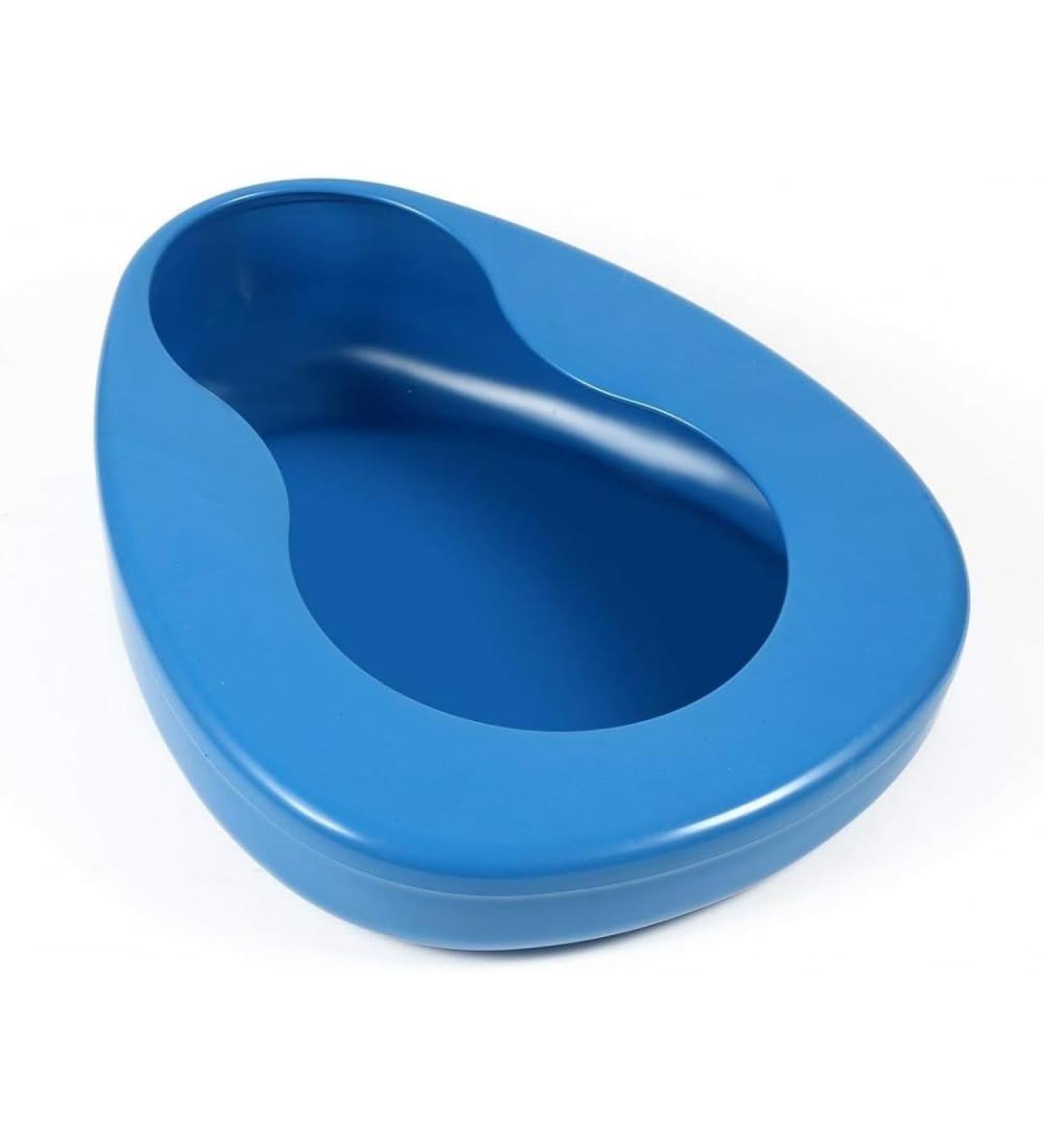 Daletu Bed Pan for Women - Comfortable & Durable PP Plastic Urinal Ideal for Seniors & Bedridden Blue Bedpan for Easy Excretion - Buy Online on GoSupps.com