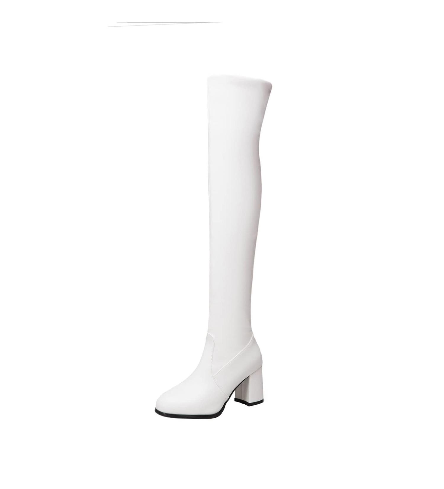 Overknee Boots for Women - Sexy Stretch High Block Heel Sock Boots - Elegant & Comfortable Winter Footwear - Size 35 EU - Buy Online on GoSupps.com