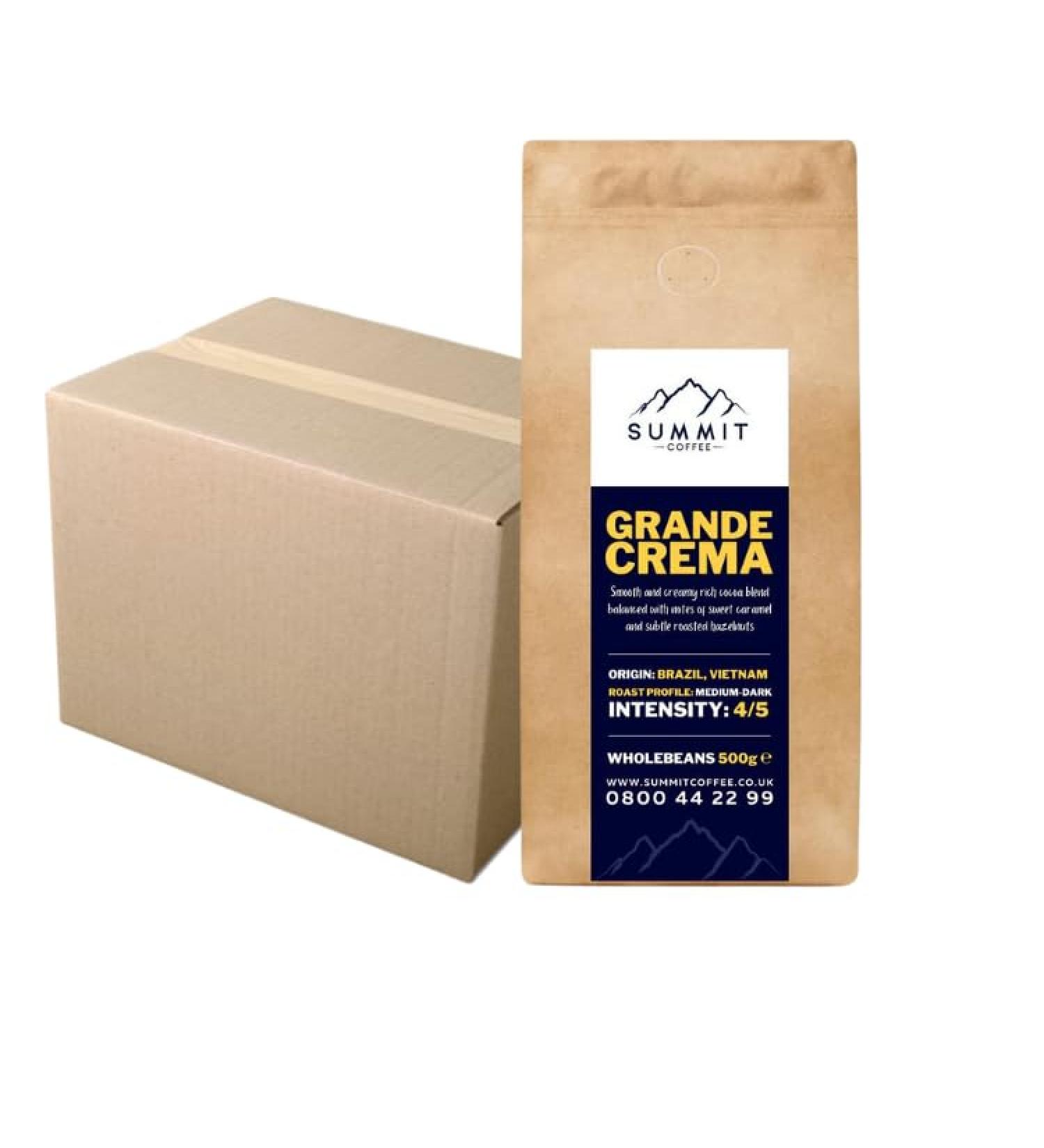 Summit Grande Crema Coffee Beans (Case 10 x 500G)