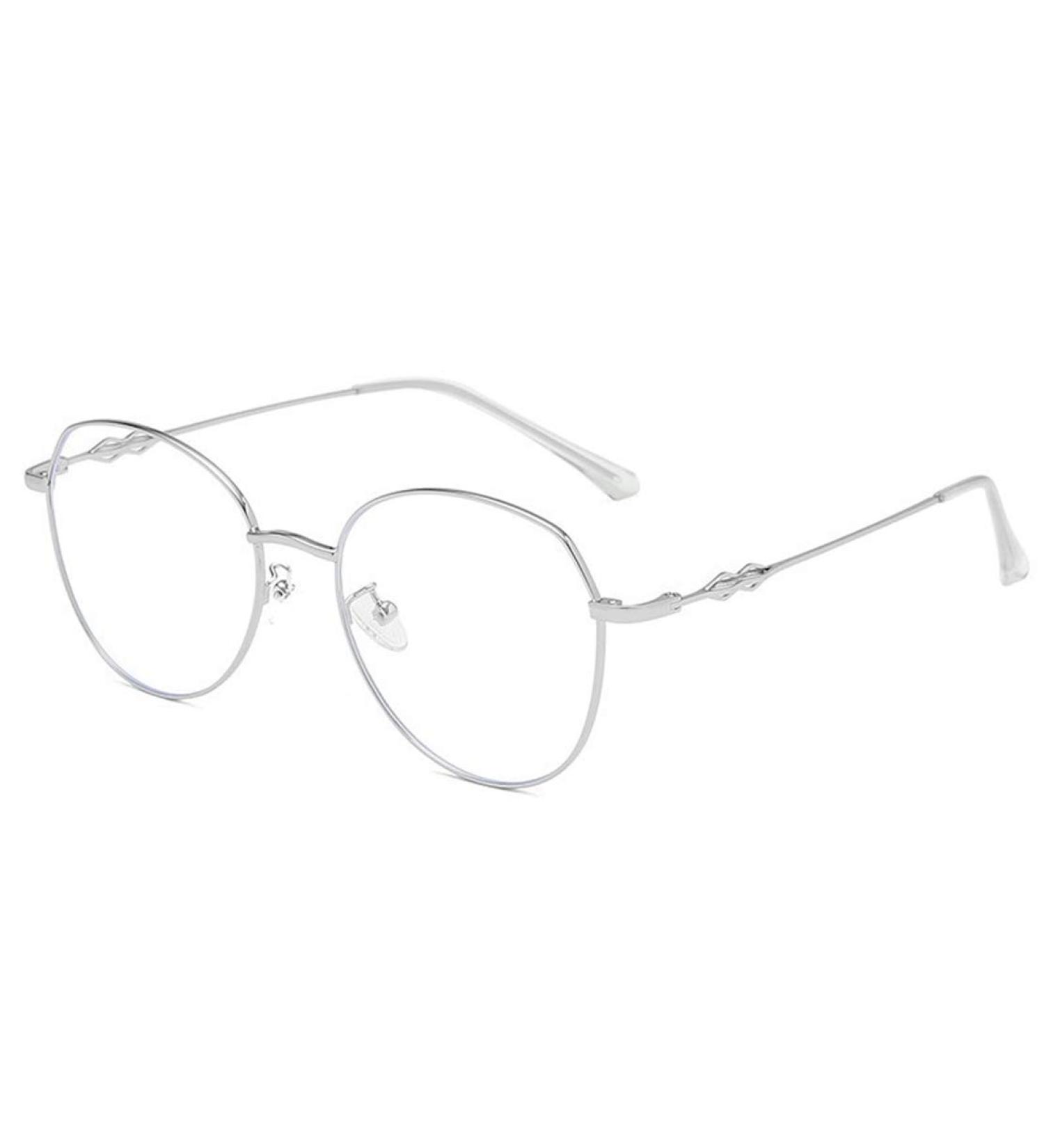 Shop Dauco Blue Light Filter Glasses - Stylish Anti-Blue Light Glasses for Computer & Gaming - Prescription-Free Blue Light Blocking Glasses in Silver - Buy Online on GoSupps.com