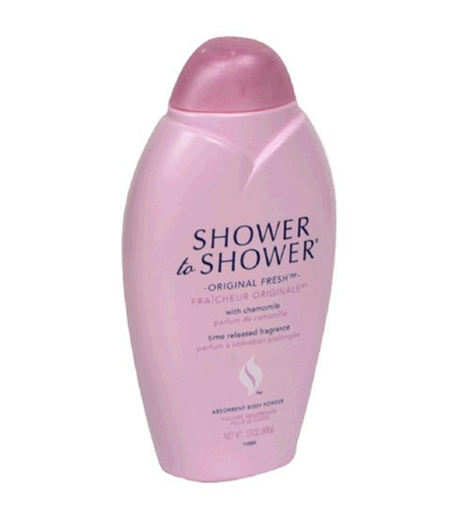 Shower to Shower Absorbent Body Powder Original Fresh with Chamomile 13-Ounce Bottles (Pack of 4) 13 Ounce (Pack of 4)