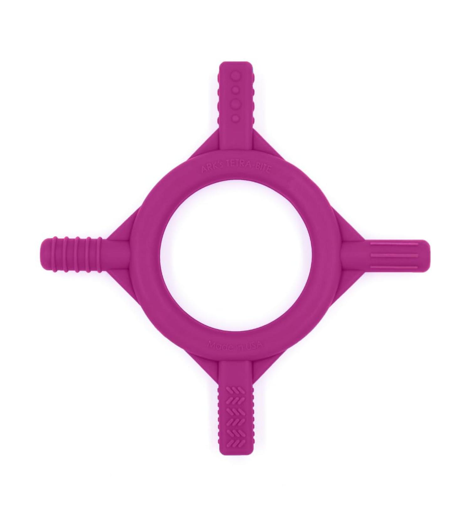 ARK Guitar Baby Bite Ring - Textured Teething Toy for 5-6 Months - Smoother Surface ATC Care Instructions Supports Jaw Motor Skills Soft Magenta - Buy Online on GoSupps.com