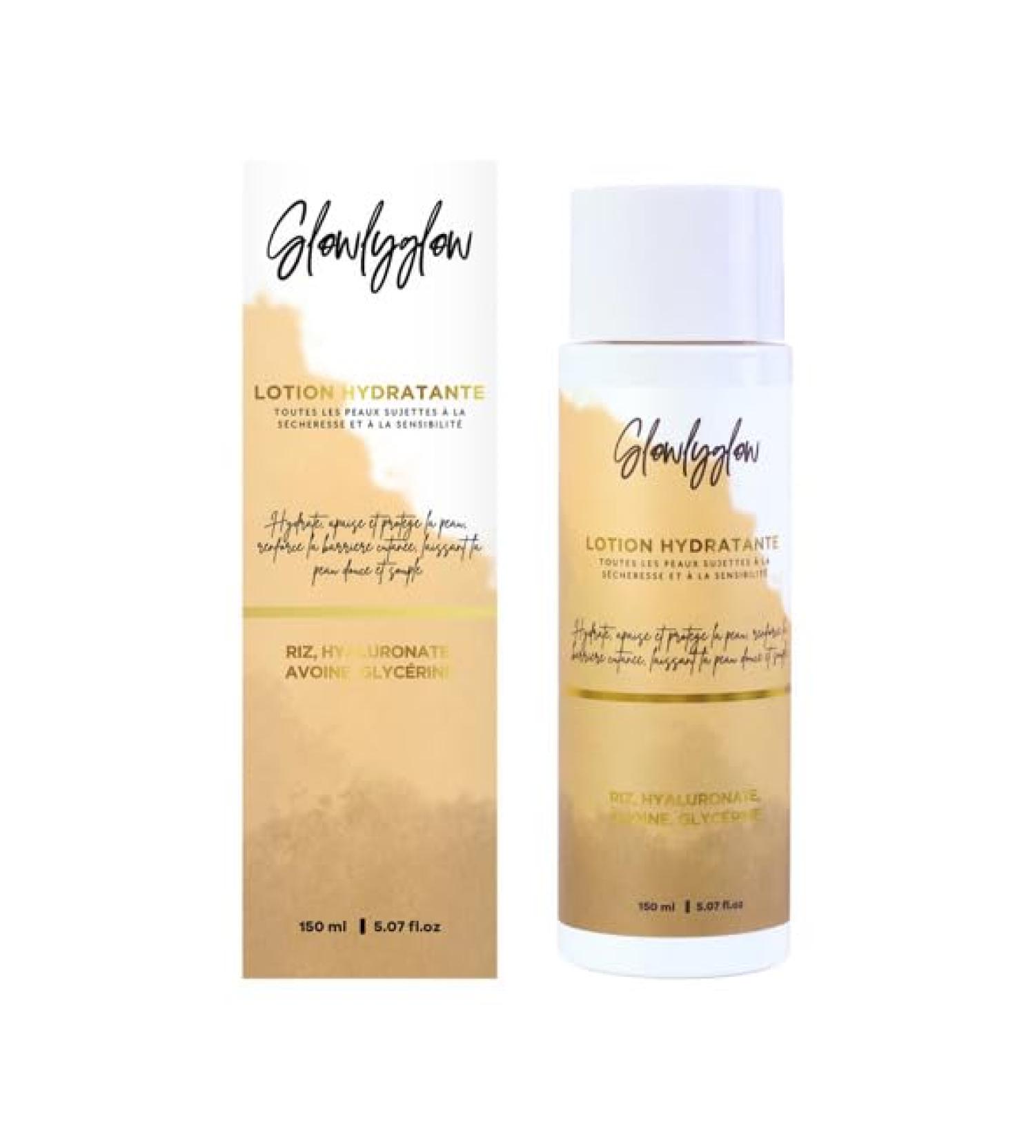  glowlyglow Moisturizing Face Lotion with Rice & Hyaluronic Acid Radiance Anti-Dark Spot Dry & Sensitive Skin 150 ml - Buy Online on GoSupps.com