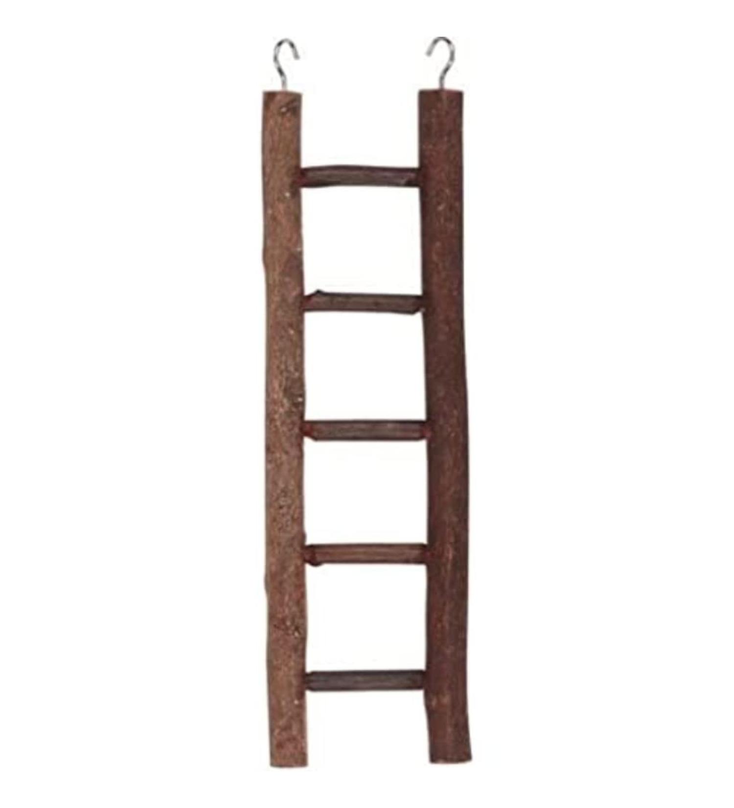 Kerbl 83131 ladder 5-rung made of natural wood