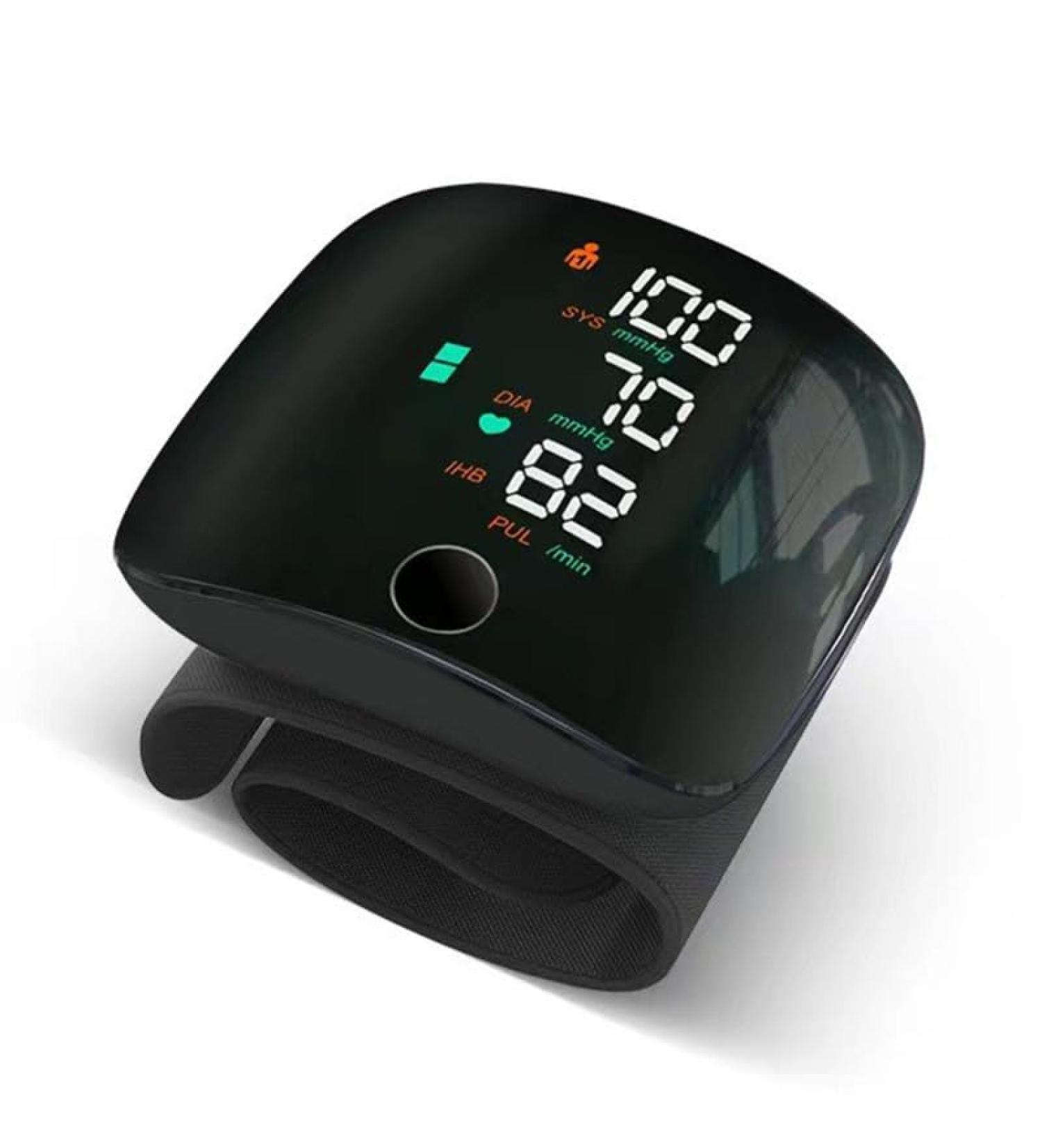 Automatic Wrist Blood Pressure Monitor with Large Touch Screen and Voice Function | Portable & Travel-friendly | 3-Color LED Backlight for Home and Office Use - Buy Online on GoSupps.com