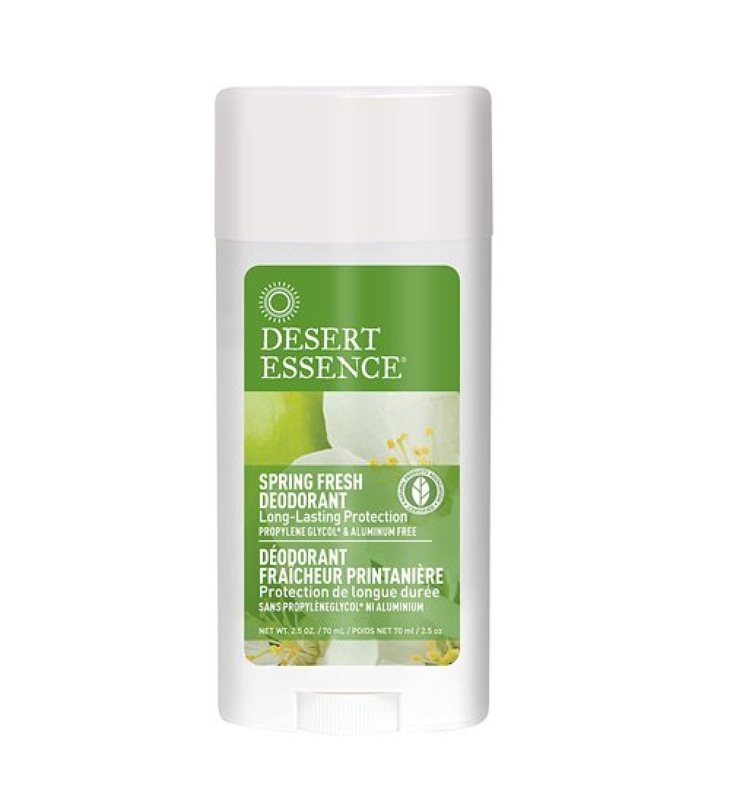 Desert Essence Spring Fresh Deodorant - Aluminum Free, Long Lasting, Tea Tree Oil & Aloe Vera - 2.5 oz - Buy Online on GoSupps.com