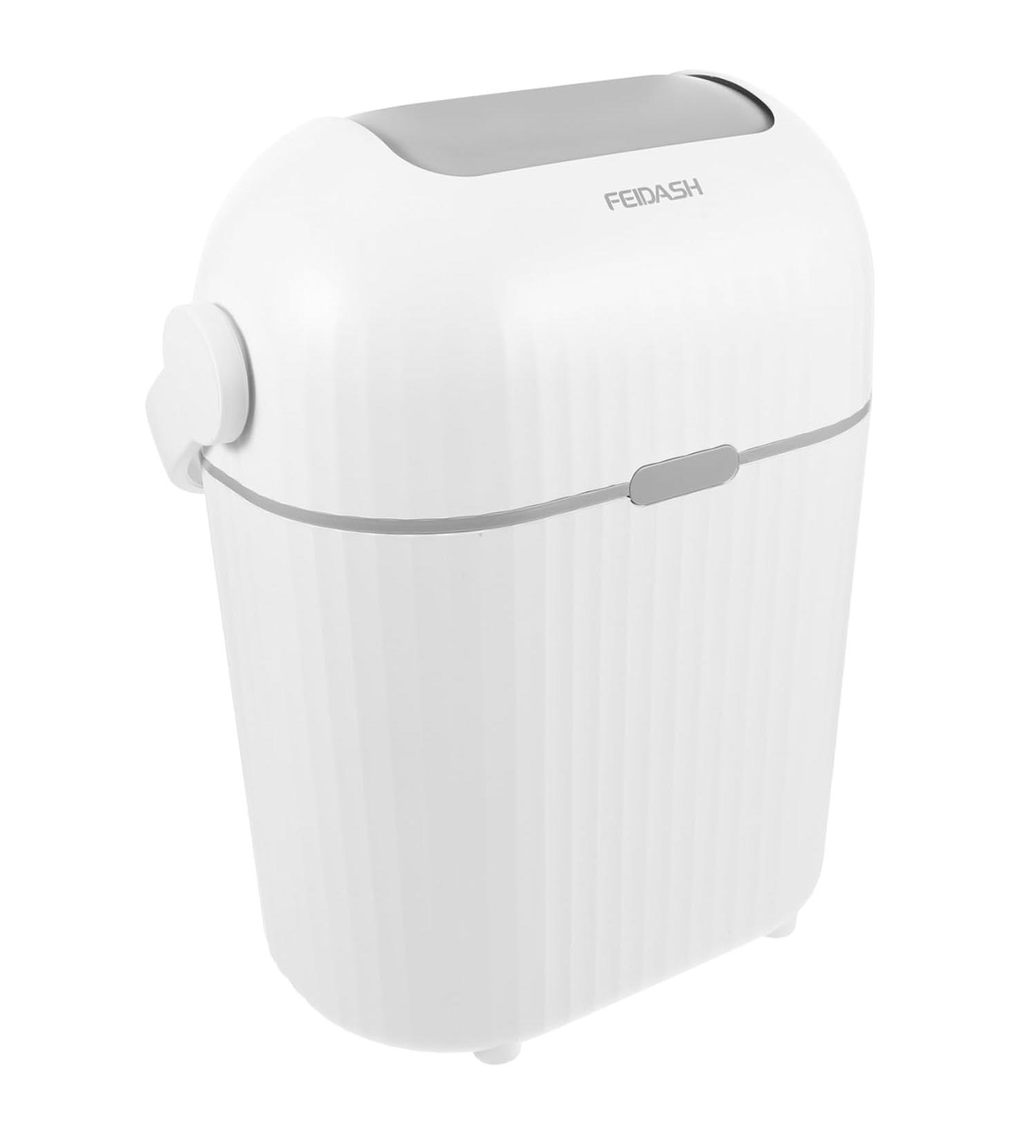 Household Sealed Deodorant Baby Diaper Plastic Trash can Bedroom Diaper Storage Bucket Office Bathroom Creative Trash can - Buy Online on GoSupps.com