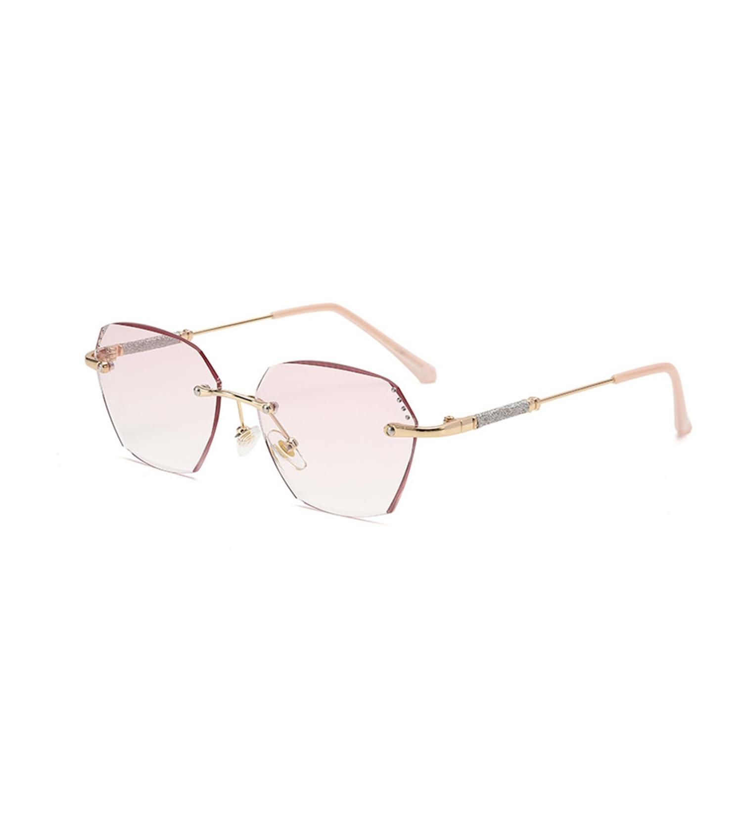 Buy Women's Rimless Blue Light Blocking Reading Glasses - 2.5x Gold Tinted Anti-Glare Computer Readers Online - Buy Online on GoSupps.com