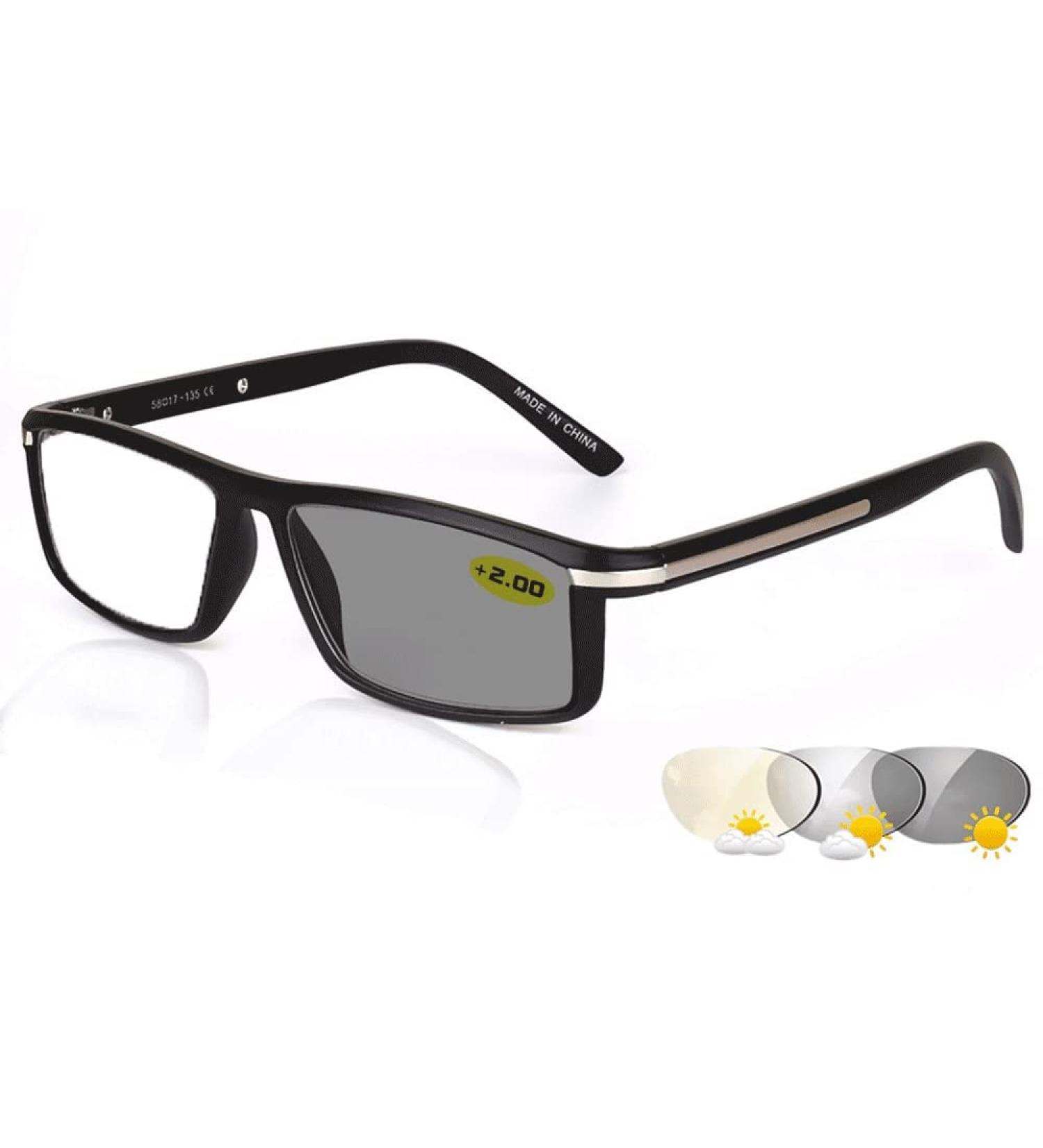 Oovoo Self-Tinting Photochromic Reading Glasses | Multifocal Retro Sunglasses | Dioptria +1.0 to +3.0 | Stylish Visual Aid for Men - Buy Online on GoSupps.com