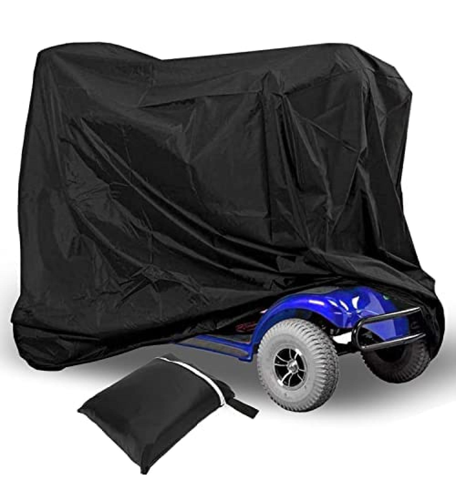 Mobility Scooter Cover Rain Cover for Wheelchair 420D Electric Vehicle Covers Waterproof Fits Most Mobility Scooters Anti Dust Sun Rain Wind Proof UV Protection (170x61x117 cm Black) 170x61x117 cm Black - Buy Online on GoSupps.com