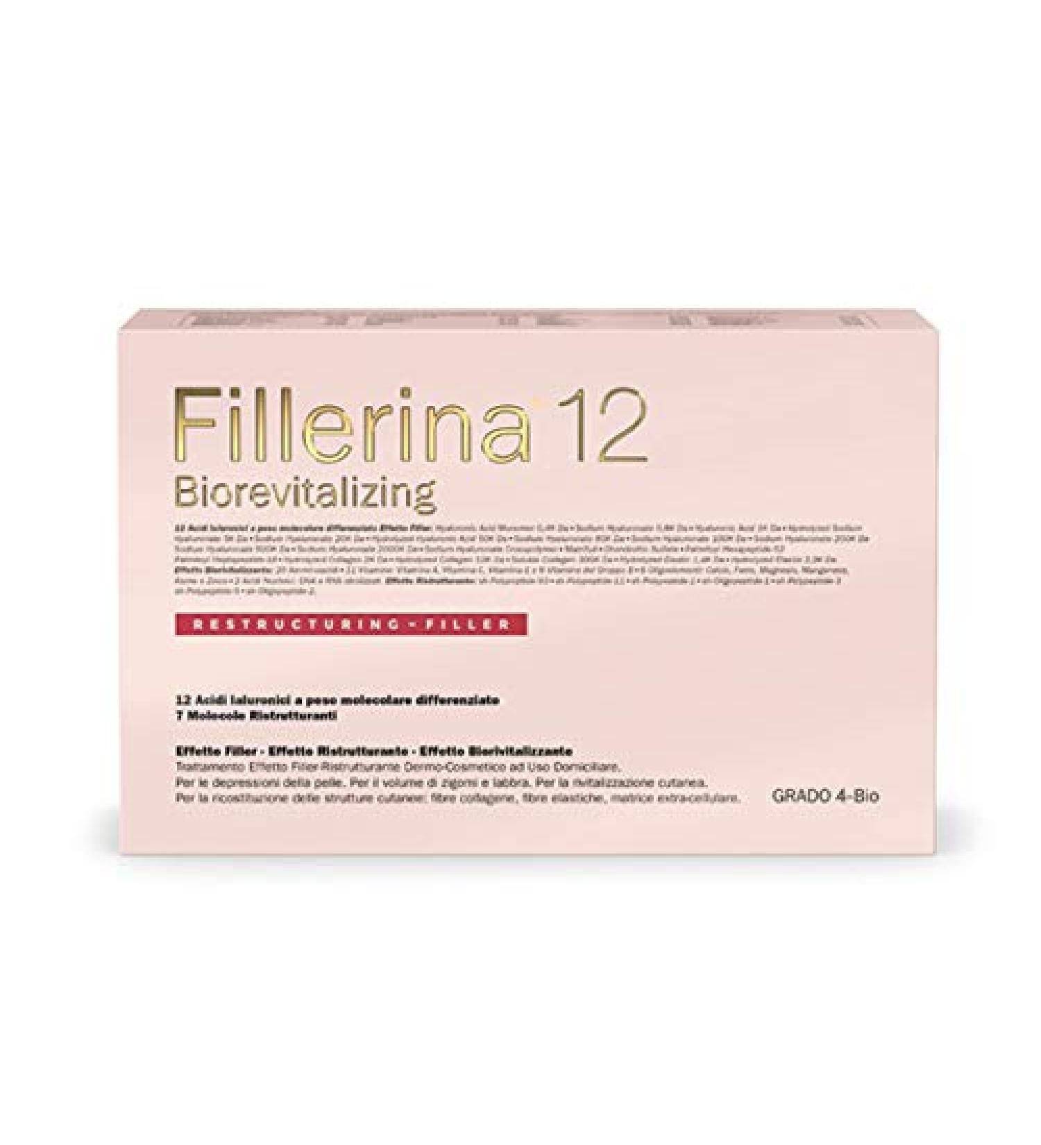 Fillerina Labo Fillerina 12 Bioretinzing Restructuring Filler Effect Treatment Biorvitalising Restructuring Grade 4 Organic 2 x 30 ml