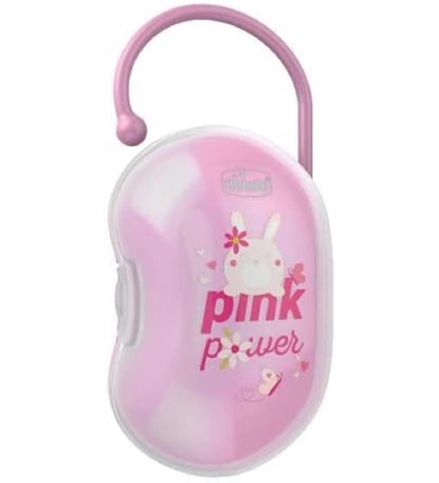 Chicco - Box for 2 pacifiers with handle - 1 x - Pink