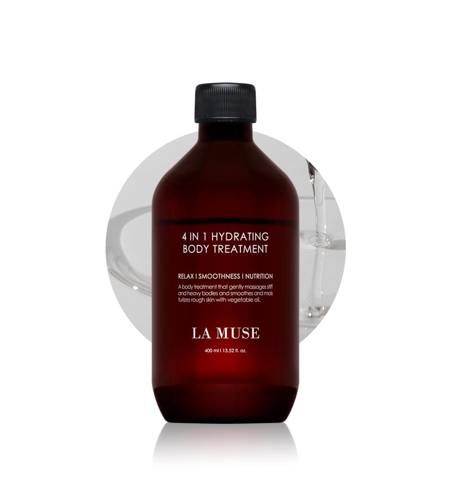 LA MUSE 4-in-1 Hydrating Body Treatment 13.5 fl oz | Moisturizing Natural Oils Aromatherapy | Fast-Absorbing Non-Sticky Paraben-Free | Ideal for Sensitive Skin - Buy Online on GoSupps.com