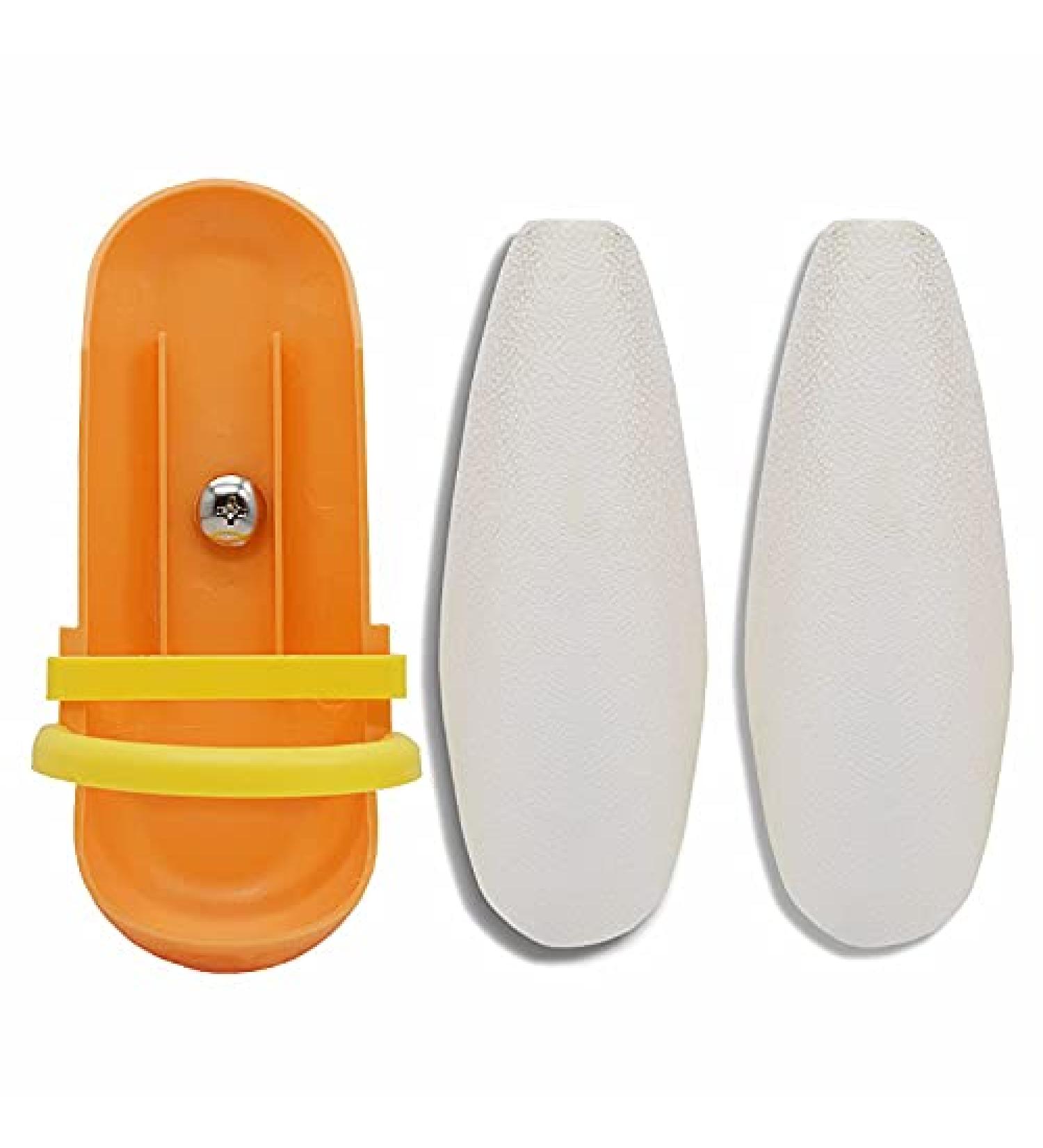 Kingmo Large Bird Cuttlebone for Parakeets - 4 Pack with Plastic Holders | Natural Calcium Source for Parrots, Cockatiels, Budgies | Supports Sharp Beak Health - Buy Online on GoSupps.com