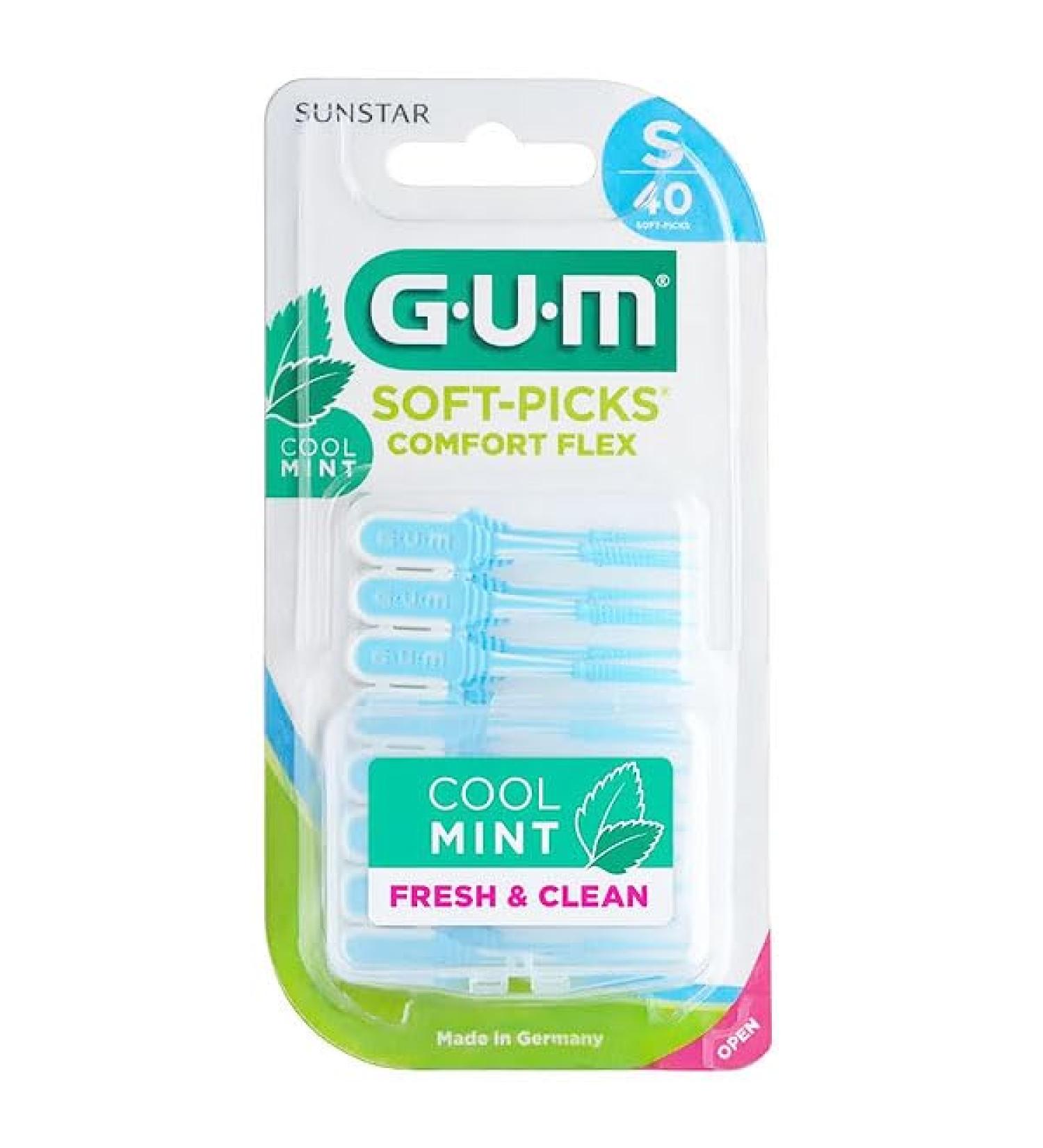 Gum Scovolino Soft-Picks Comfort Flex Cool Mint Small 40 Scovolini Blue 1 piece (pack of 40)
