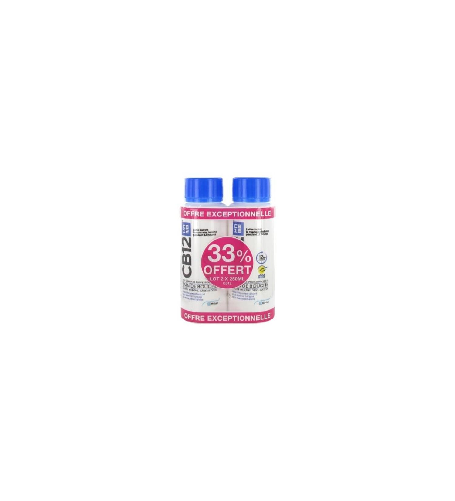 CB12 Teeth Strengthening Mouthwash Pack of 2 x 250 ml, Mint
