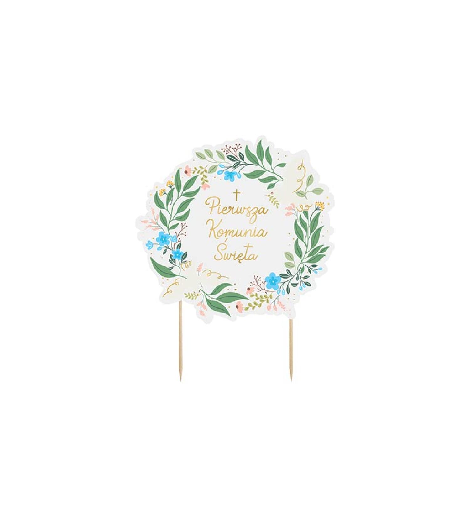 First Holy Communion Cake Topper Pierwsza Komunia wi ta Paper Topper Polish Decorations - Buy Online on GoSupps.com