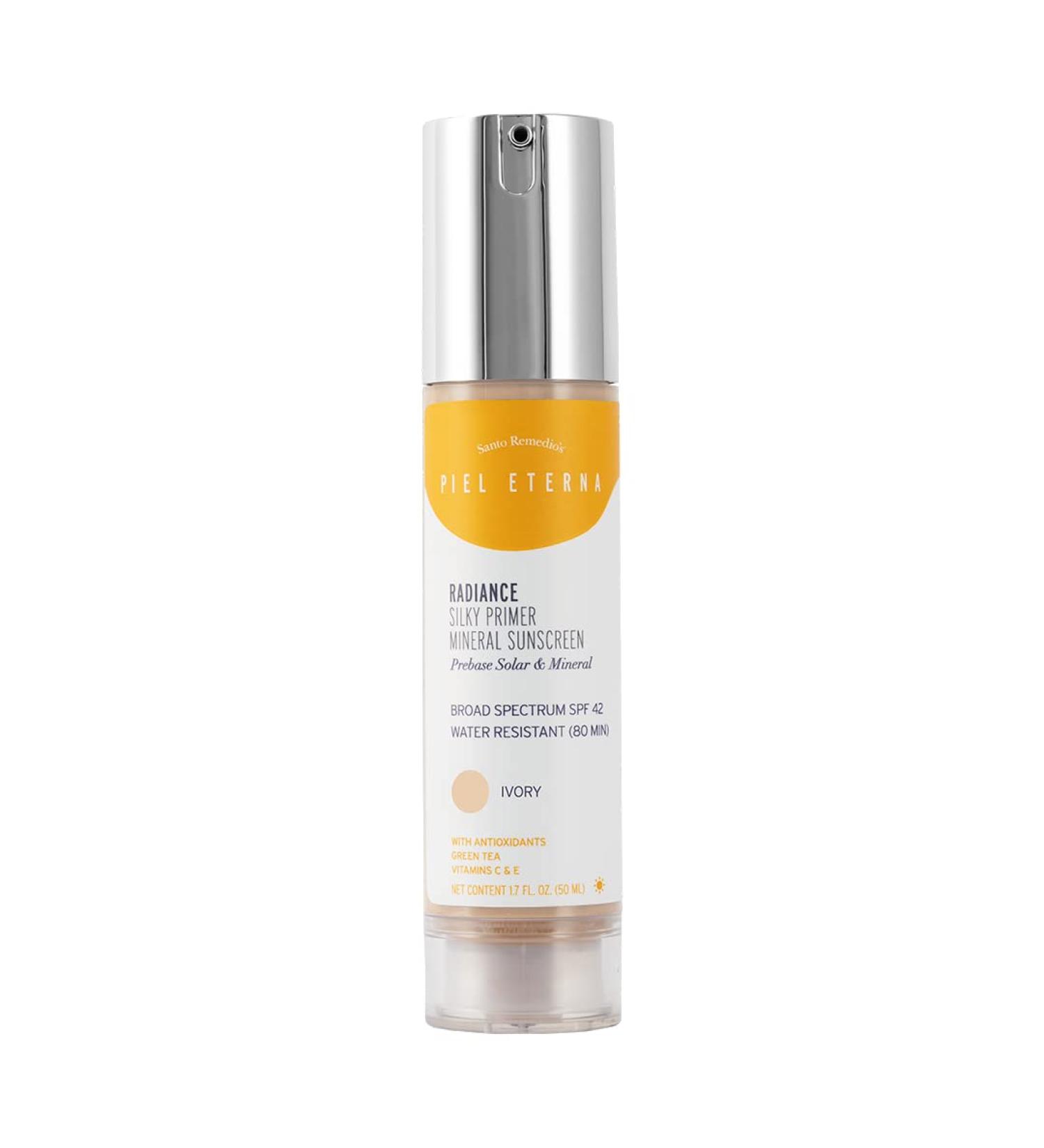 Santo Remedio Piel Eterna RADIANCE Silky Primer Mineral Sunscreen SPF 42 - 1.7 fl oz - Buy Online on GoSupps.com