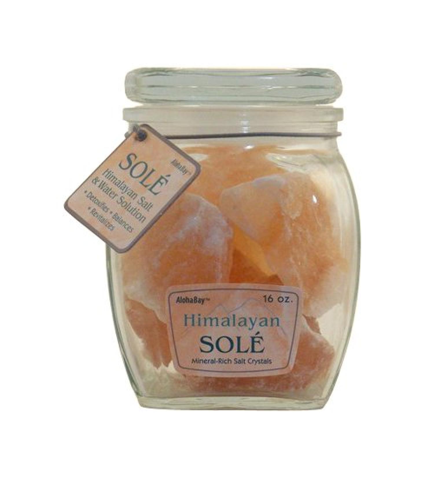 Himalayan Salt Sole Chunks in Jar, 16 Ounce