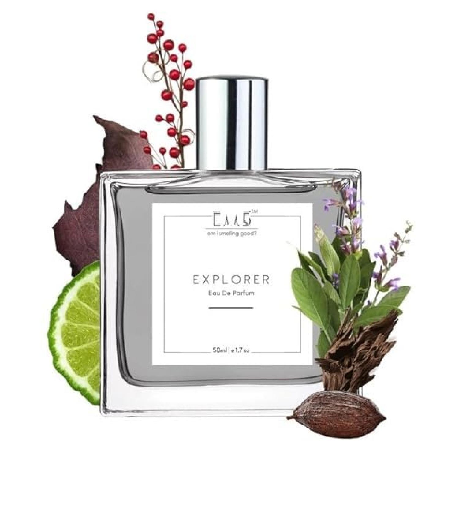 EMS Expllorer Perfume for Men | Woody Fresh Spicy Fragrance | EDP Strong and Long Lasting Spray | Luxury Gift for Him | (50ml / 1.7 Fl Oz) - Buy Online on GoSupps.com