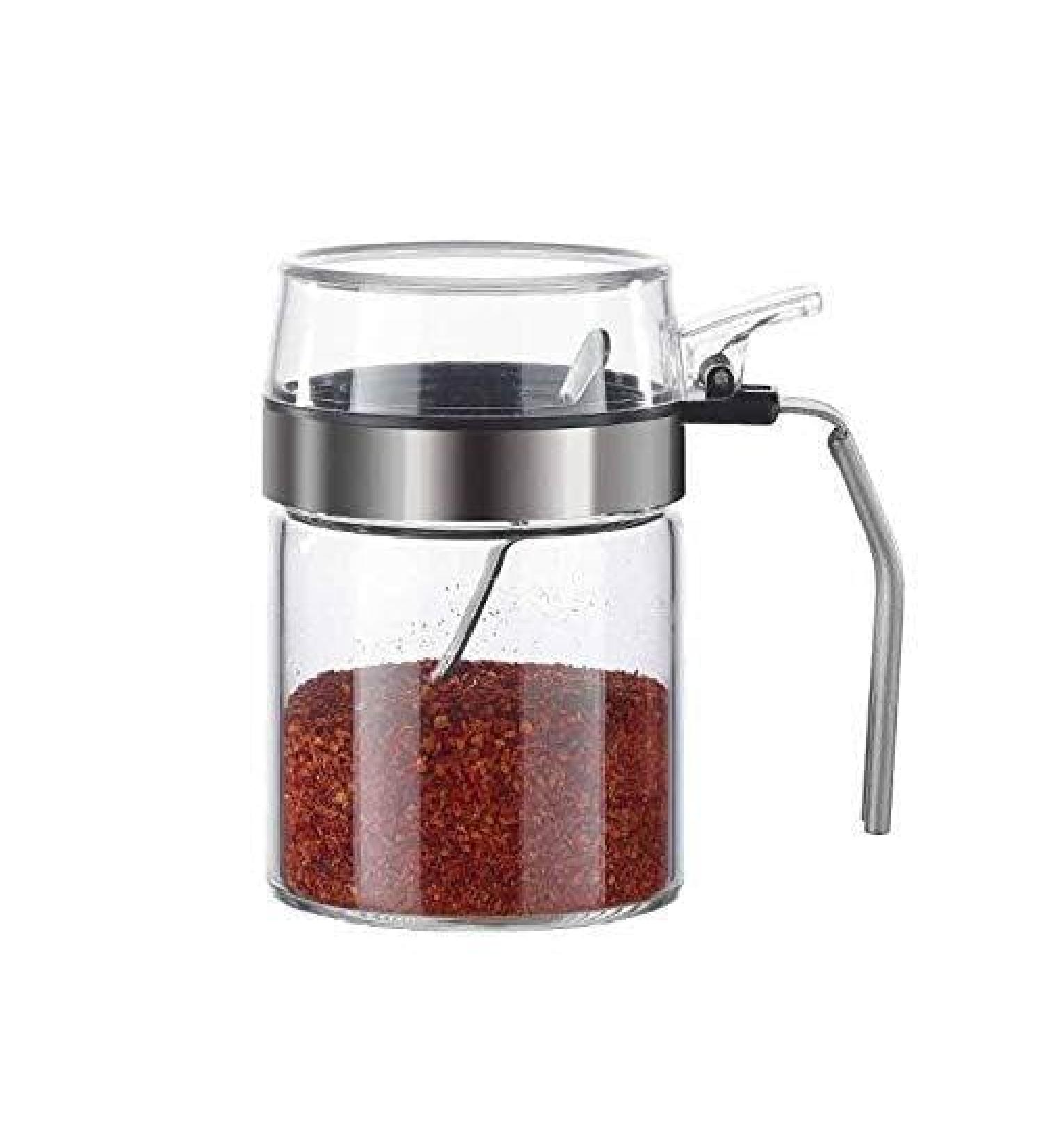 WALFREW Spice Jars Glass Seasoning Box Salt Pepper Seasoning Pot Seasoning Bottle Seasoning Bottle Set Kitchen Supplies(450ML) - Buy Online on GoSupps.com