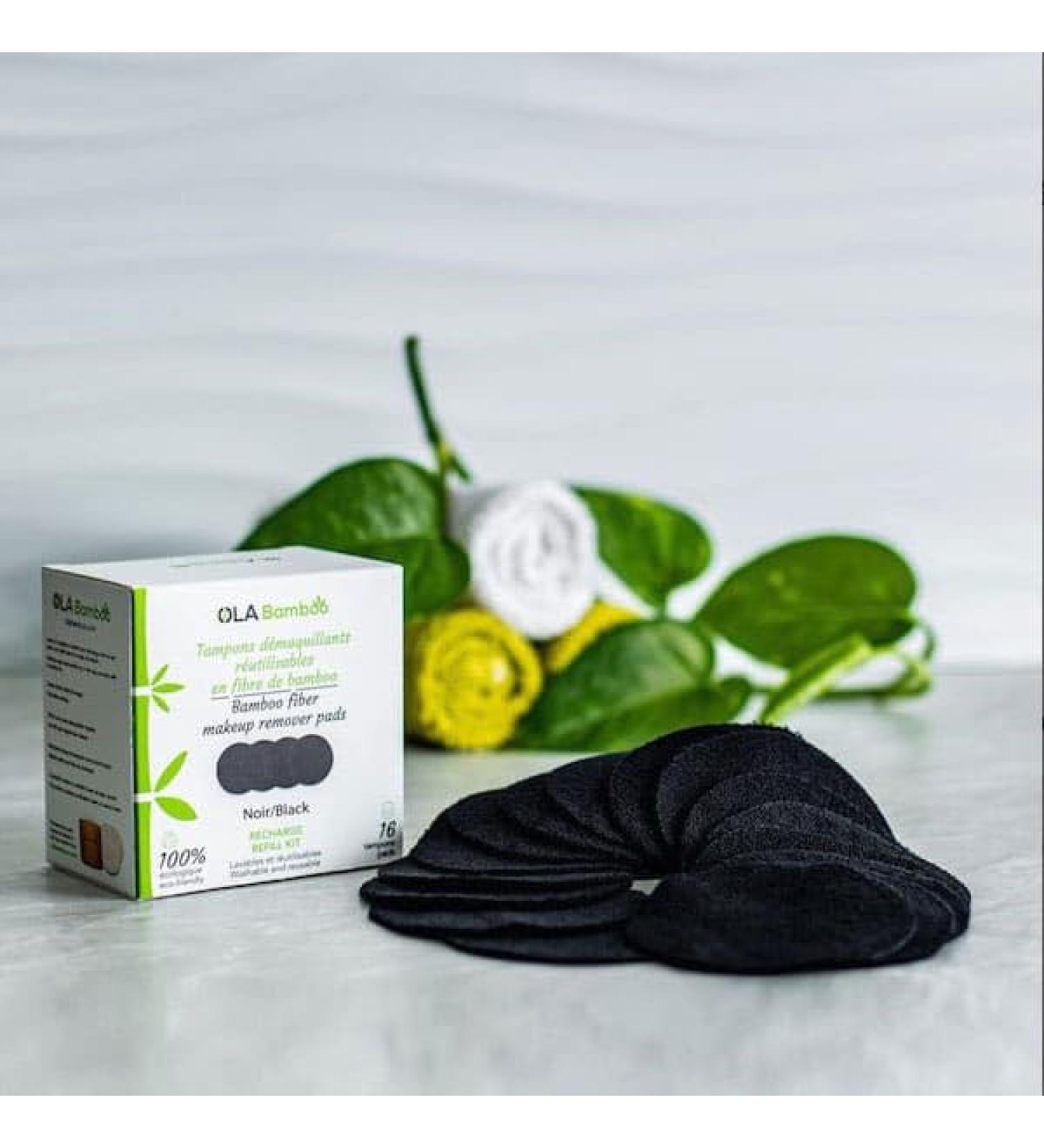 Ola Bamboo Makeup remover pad refills (Black)