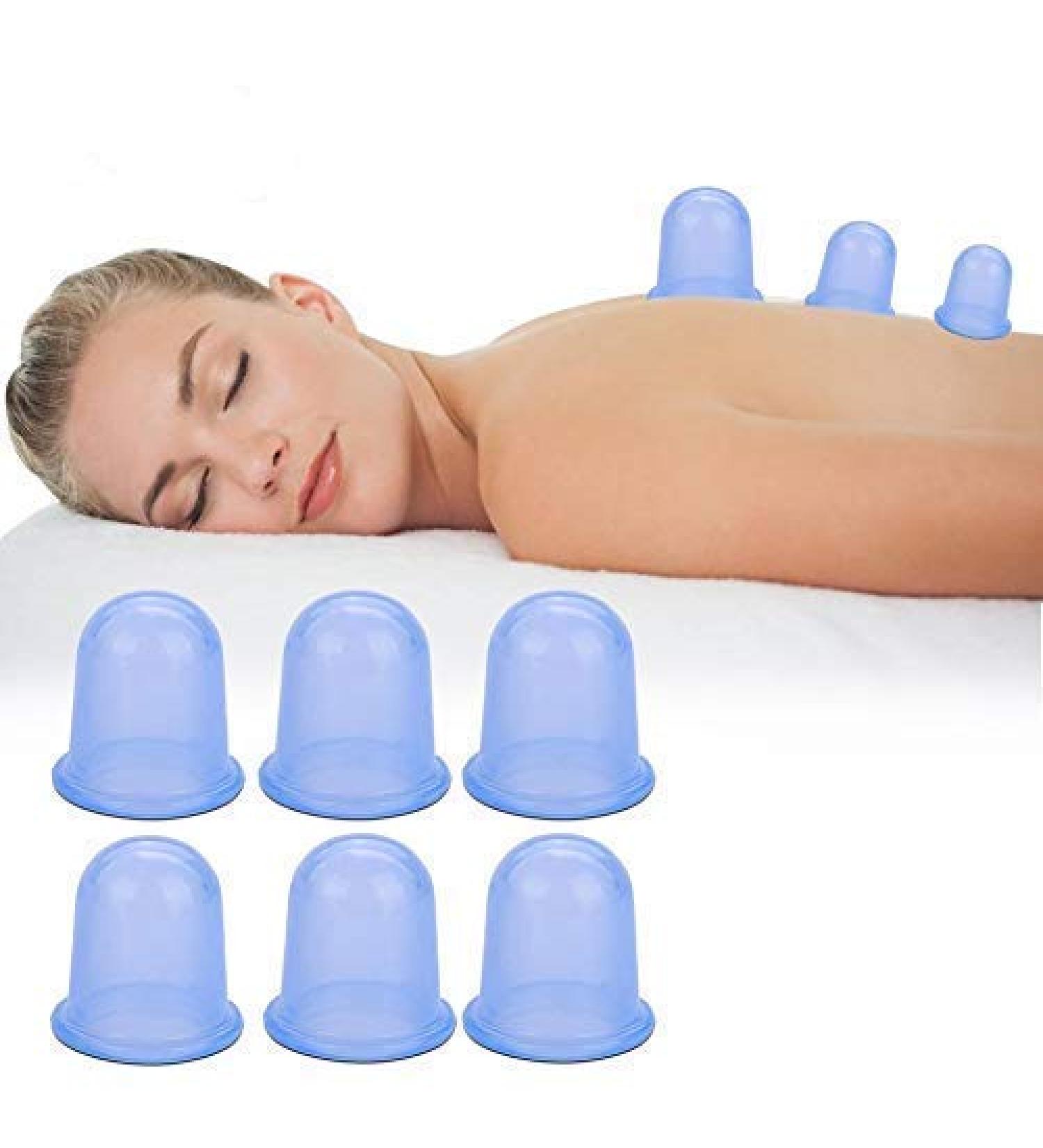 6 PCS Silicone Cupping Glasses for Anti-Cellulite Massage - Suction Cups for Effective Body Treatment - Buy Online on GoSupps.com