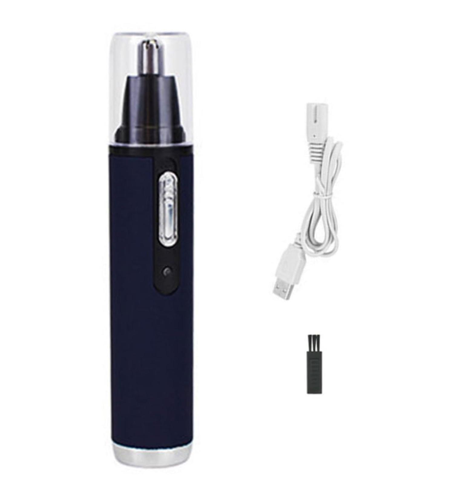 Shop Travel-Friendly Nose Hair Trimmer - Painless Electric Ear Hair Removal for Men | Blue Grooming Tool - Buy Online on GoSupps.com