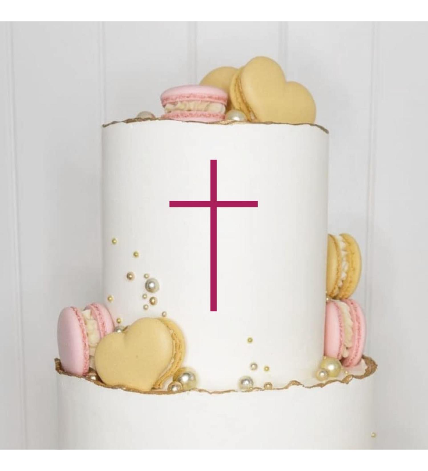 Cake topper (cross) charm acrylic/wood baptism communion confirmation confirmation cake plug cake cake plug decoration caketopper (2 pieces berry) berry 2 pieces
