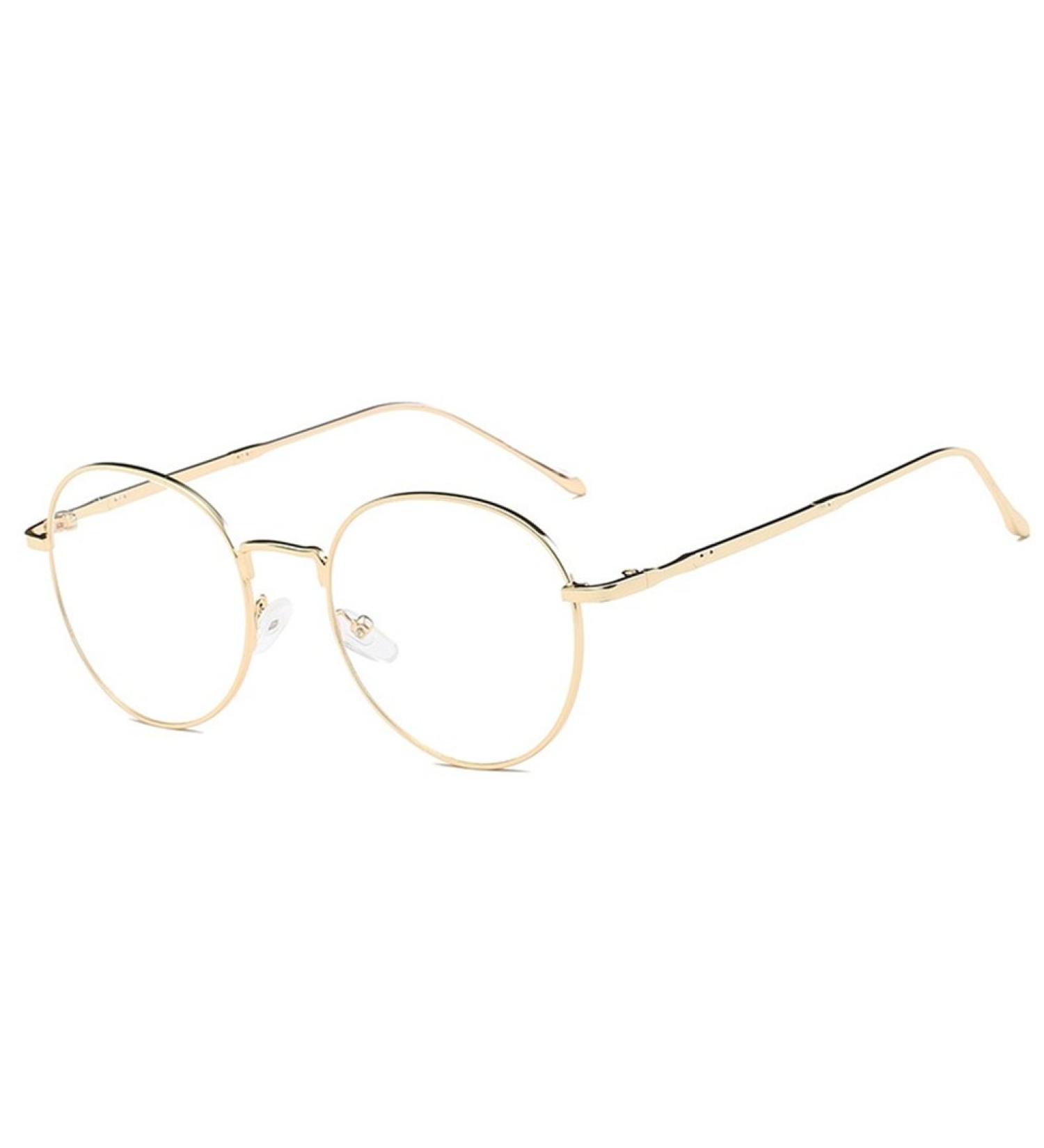 DAUCO Unisex Blue Light Filter Glasses - Retro Sixties Round Metal Computer Glasses for Men & Women | Stylish Eye Protection - Buy Online on GoSupps.com