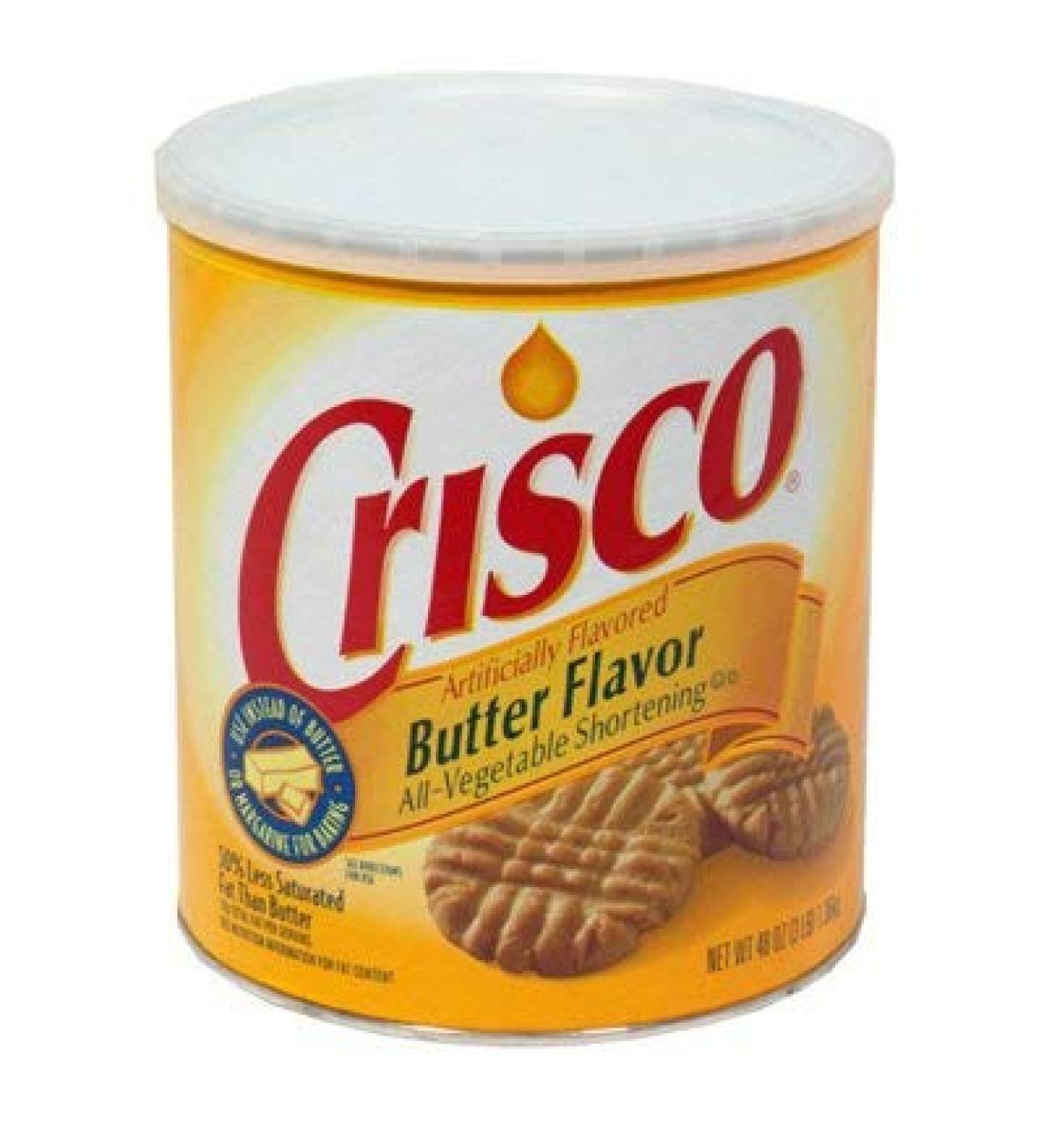 Crisco, All Vegetable Shortening, Butter, 48oz Container (Pack of 2)